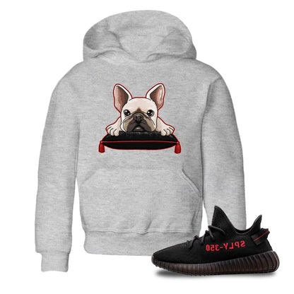 Yeezy 350 Bred shirt to match jordans French Bulldog Streetwear Sneaker Shirt Yeezy Boost 350 V2 Bred Drip Gear Zone Sneaker Matching Clothing Baby Toddler Heather Grey 1 T-Shirt