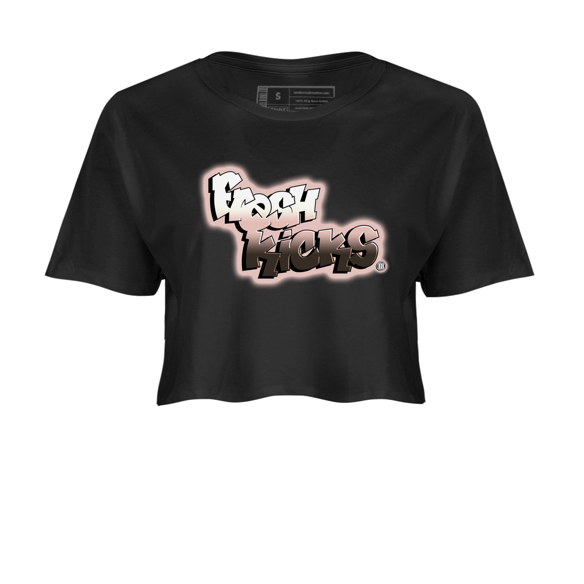 11s Neapolitan sneaker shirt to match jordans Fresh Kicks sneaker matching t-shirts and clothing Air Jordan 11 Neapolitan Drip Gear Zone Sneaker Matching Clothing Brand Black 2 Crop T-Shirt