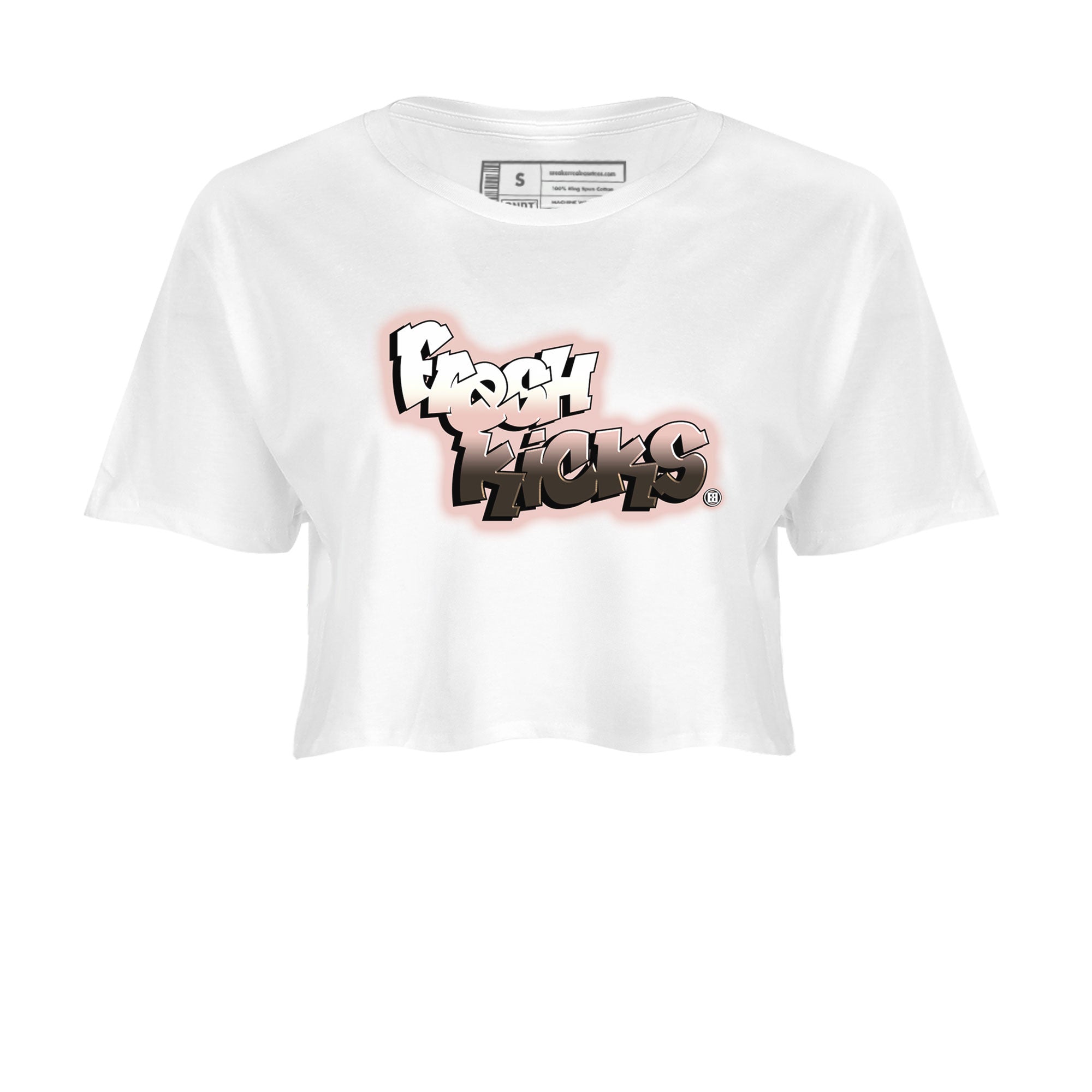 11s Neapolitan sneaker shirt to match jordans Fresh Kicks sneaker matching t-shirts and clothing Air Jordan 11 Neapolitan Drip Gear Zone Sneaker Matching Clothing Brand White 2 Crop T-Shirt