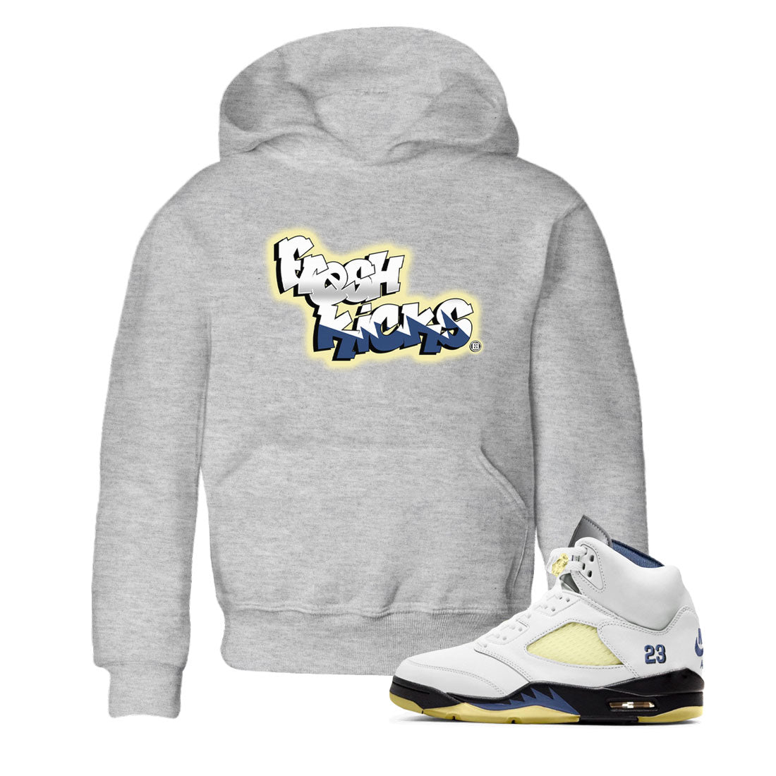 Air Jordan 5 A Ma Maniere x Photon Dust shirt to match jordans Fresh Kicks sneaker tees Air Jordan 5 x A Ma Maniere "Dawn" Drip Gear Zone Streetwear Brand Sneaker Matching Clothing Brand Baby Toddler Heather Grey 1 T-Shirt