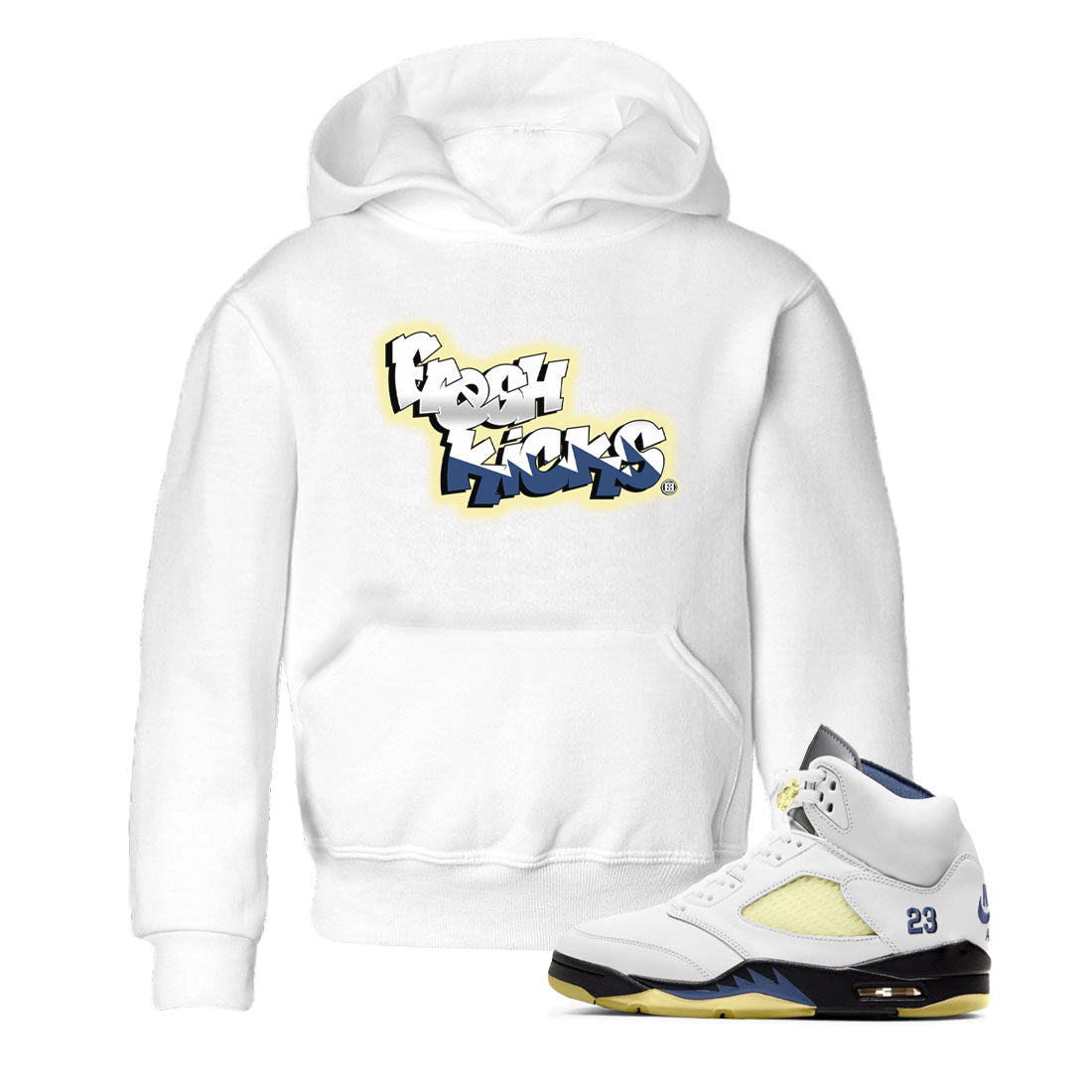 Air Jordan 5 A Ma Maniere x Photon Dust shirt to match jordans Fresh Kicks sneaker tees Air Jordan 5 x A Ma Maniere "Dawn" Drip Gear Zone Streetwear Brand Sneaker Matching Clothing Brand Baby Toddler White 1 T-Shirt