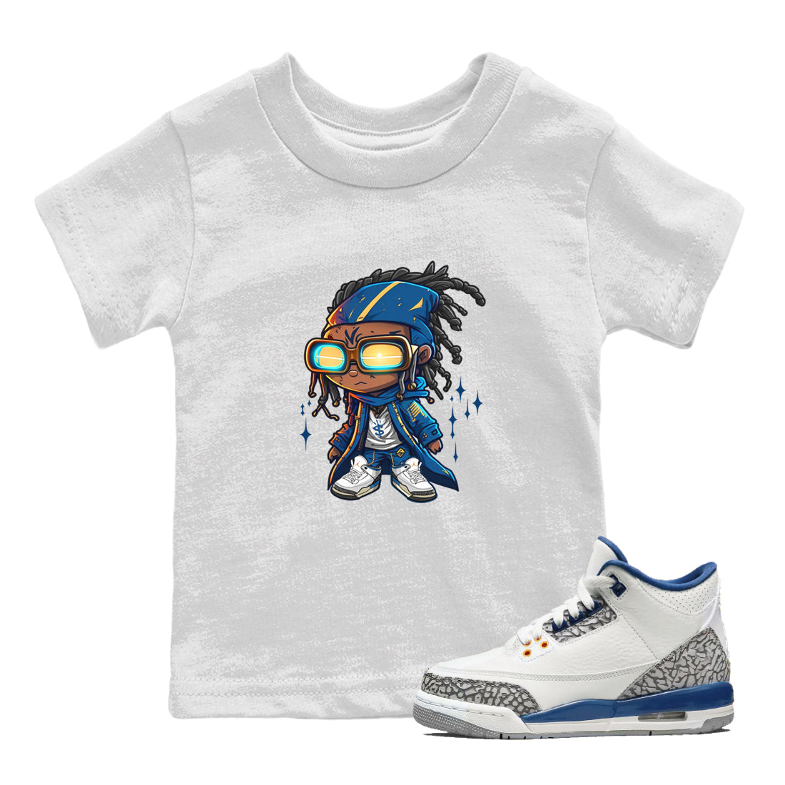  Sneaker Match Tees Future Wizard Streetwear Sneaker Shirt Air Jordan 3 Retro Wizards Sneake T-Shirt Kids Shirts White 1