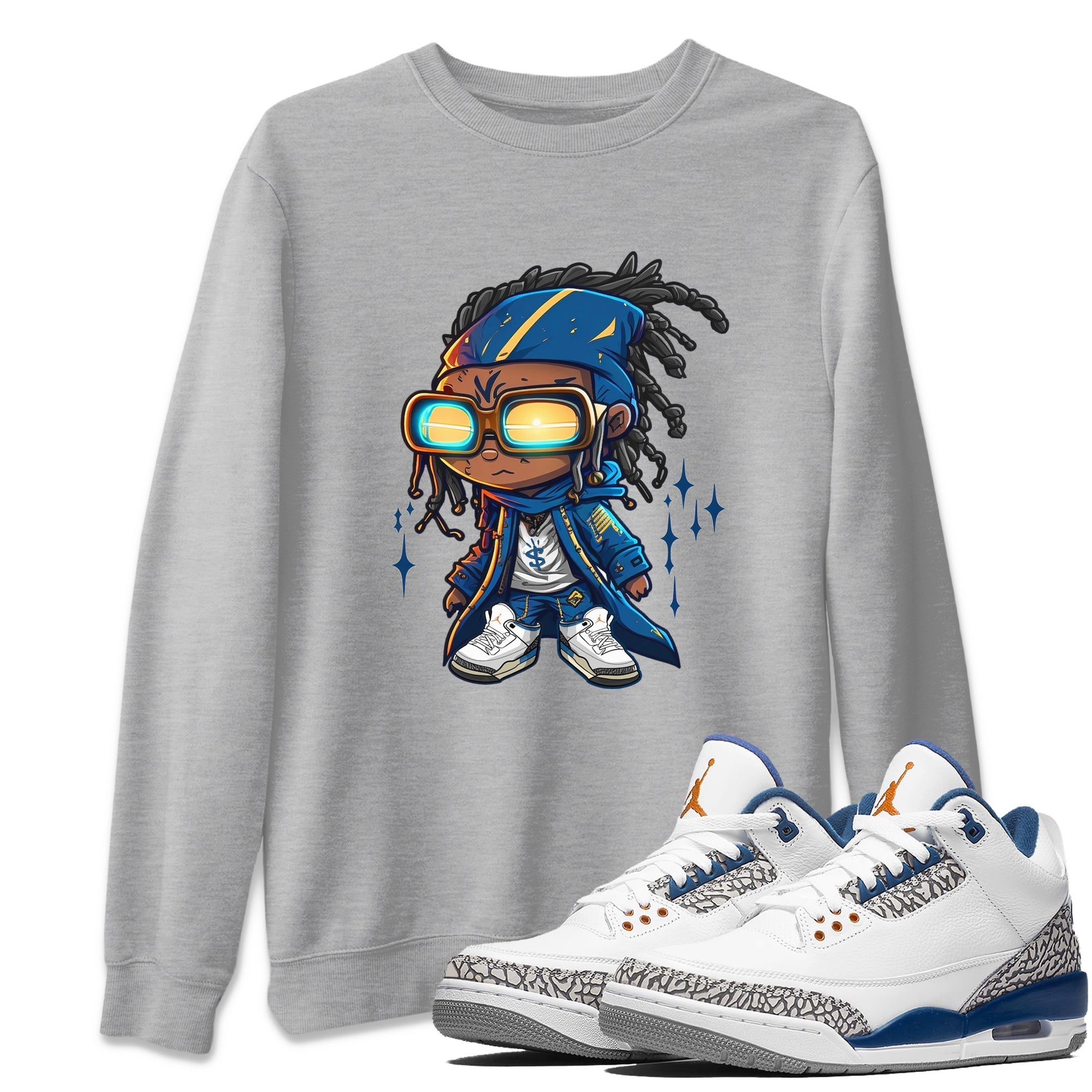  Sneaker Match Tees Future Wizard Streetwear Sneaker Shirt Air Jordan 3 Retro Wizards Sneake T-Shirt Unisex Shirts Black 2