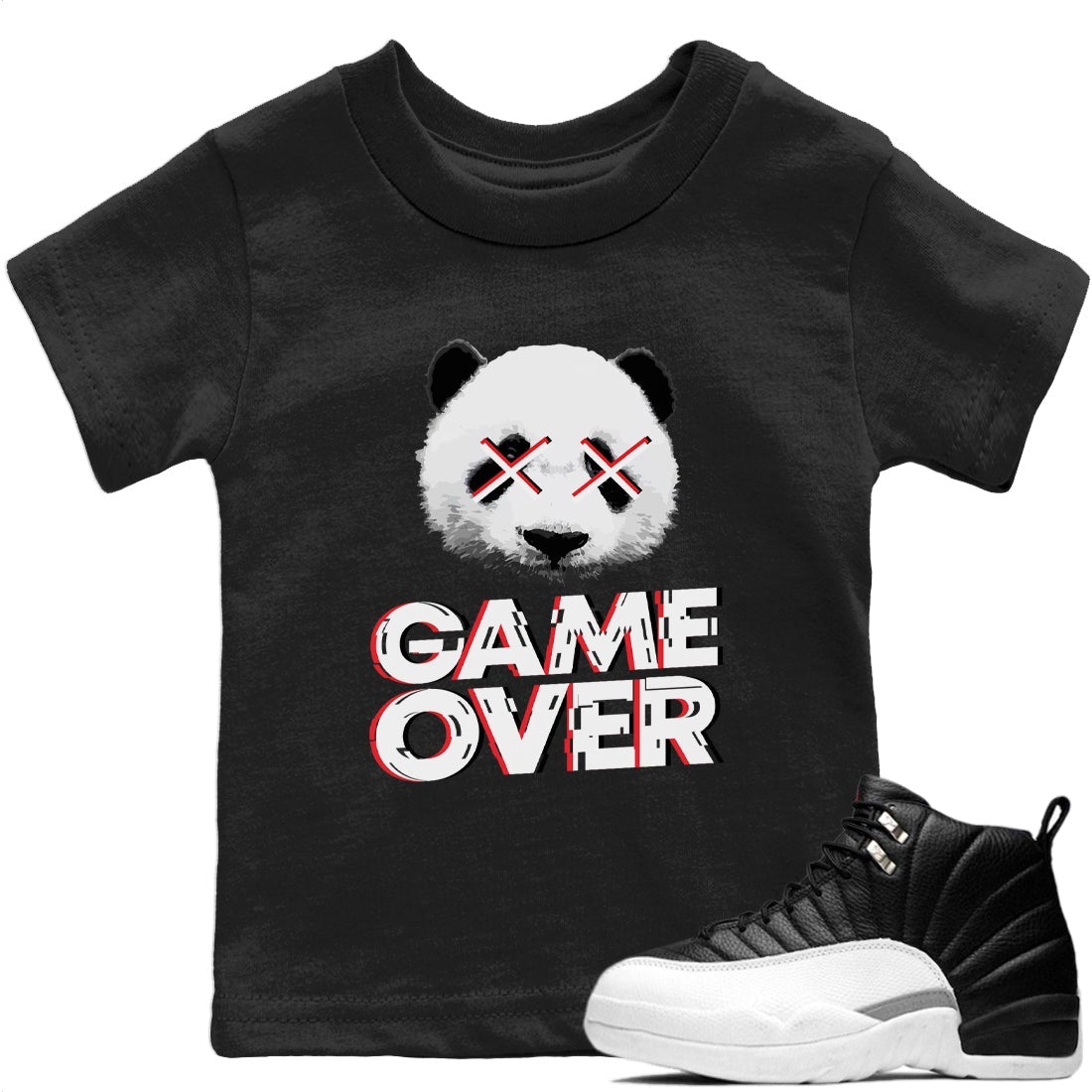 Jordan 12 Playoffs Sneaker Tees Drip Gear Zone Game Over Sneaker Tees Jordan 12 Playoffs Shirt Kids Shirts