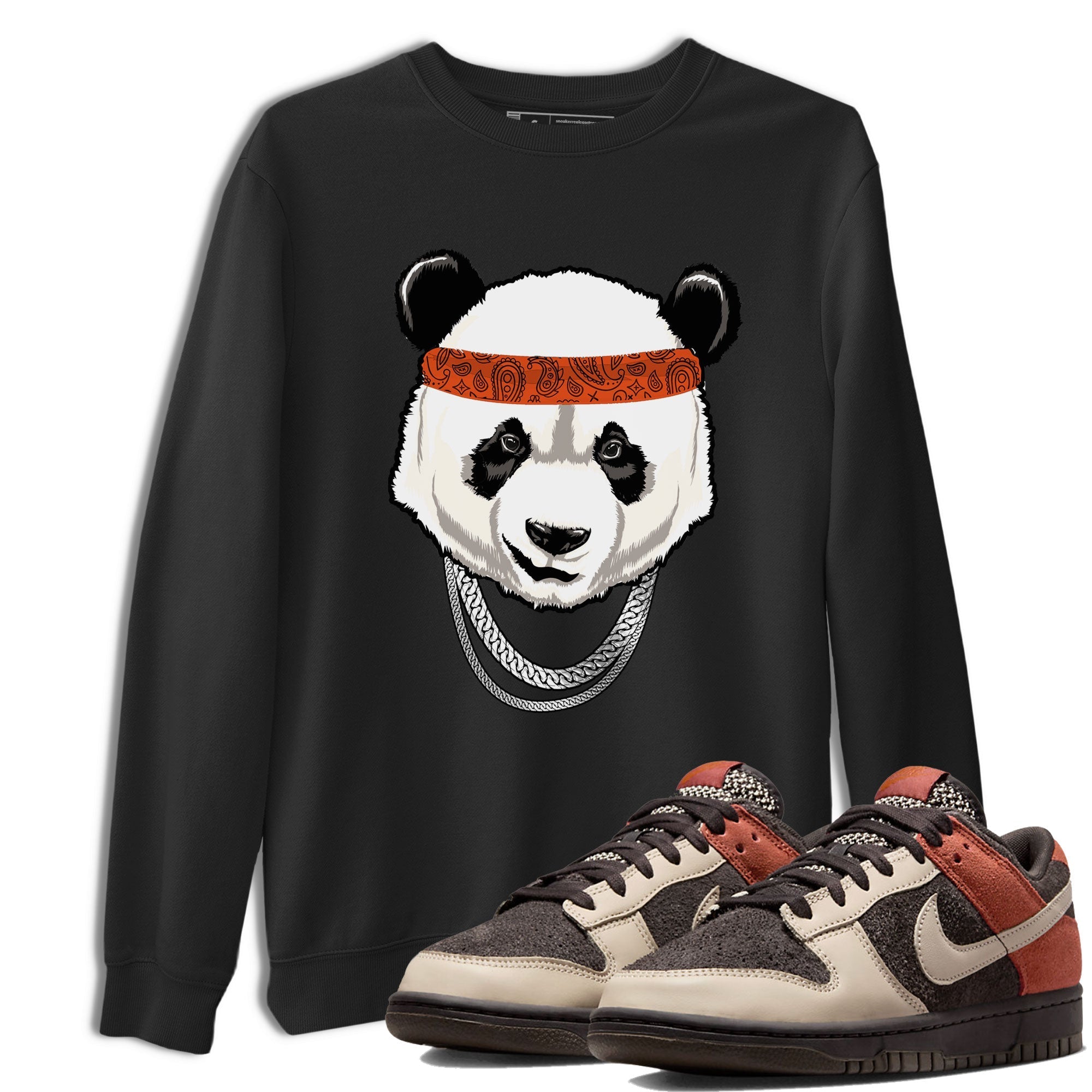 Nike Dunk Low Red Panda shirt to match jordans Gangster Panda sneaker tees Dunk Red Panda Drip Gear Zone Sneaker T-Shirts Crew Neck Casual Fit Black 1 T-Shirt