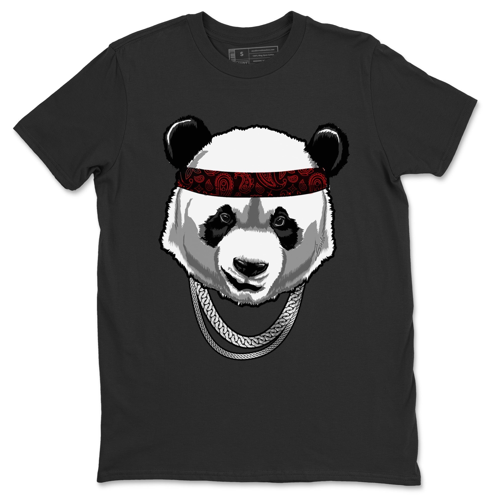 Jordan 4 Black Canvas Sneaker Matching T-Shirt Gangster Panda Sneaker Tees Jordan 4 Black Canvas Sneaker Release Tees Crew Neck Tees