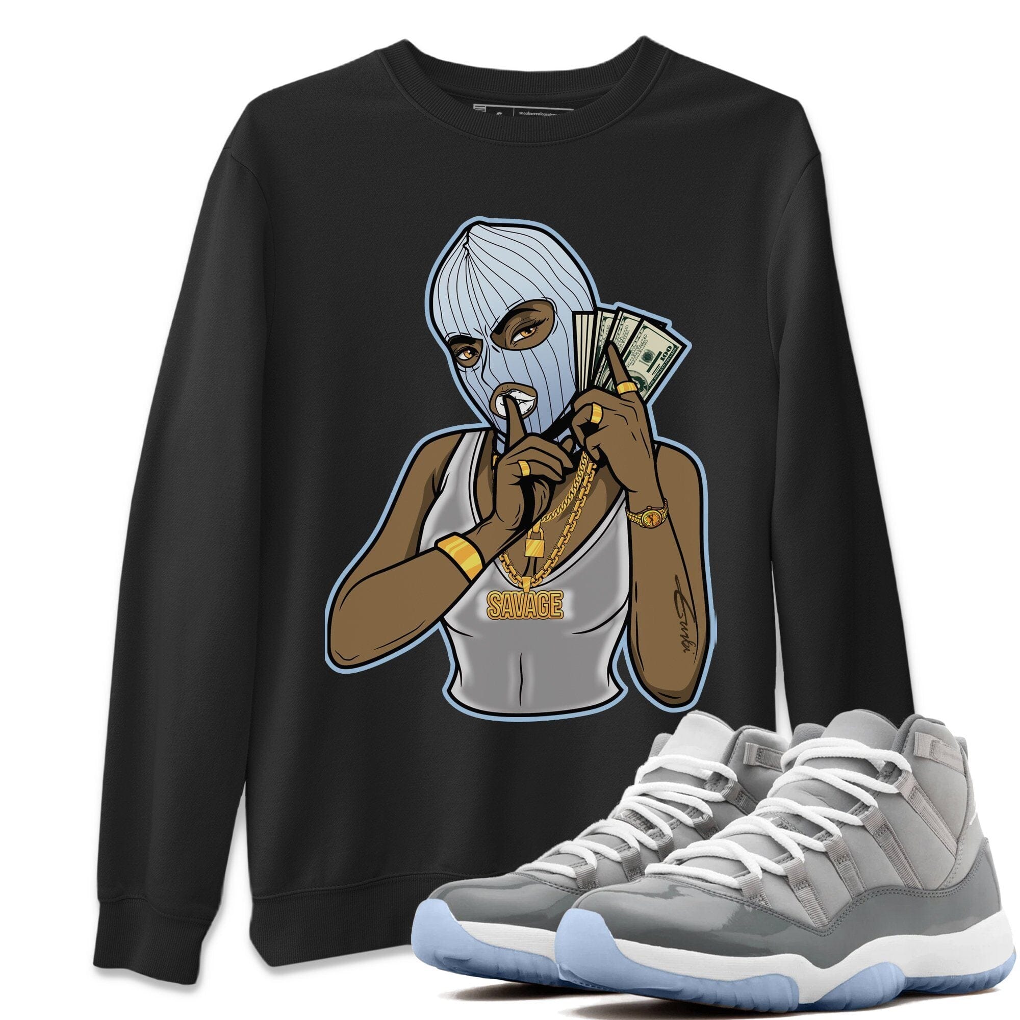 Jordan 11 Cool Grey Shirt To Match Jordans Gangster Women Sneaker Tees Jordan 11 Cool Grey Drip Gear Zone Sneaker Matching Clothing Unisex Shirts