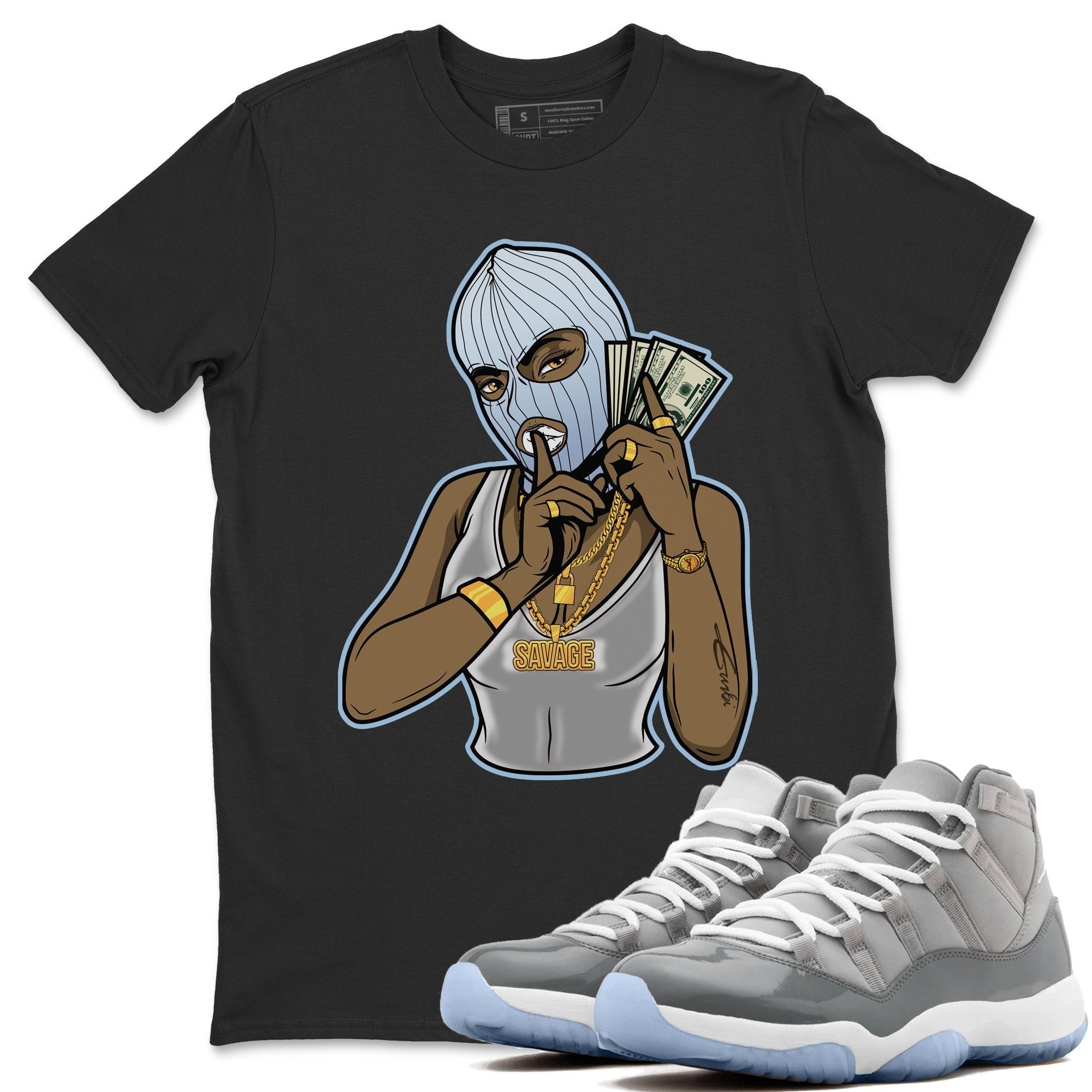 Jordan 11 Cool Grey Shirt To Match Jordans Gangster Women Sneaker Tees Jordan 11 Cool Grey Drip Gear Zone Sneaker Matching Clothing Unisex Shirts