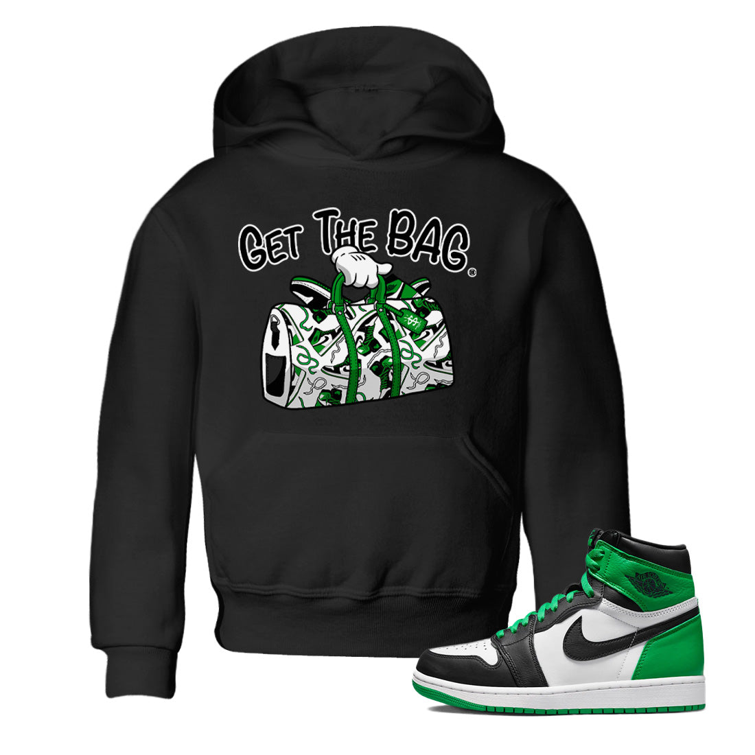 Get The Bag Youth T-Shirt - Air Jordan 1 Celtics