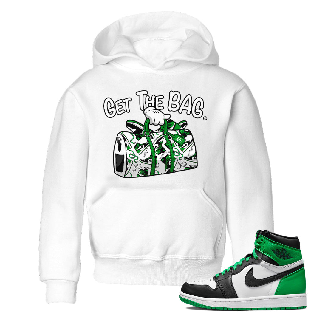 Get The Bag Youth T-Shirt - Air Jordan 1 Celtics