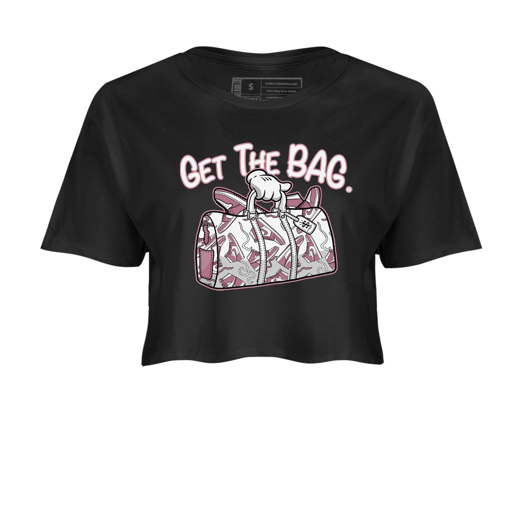 Air Jordan 1 Mauve shirt to match jordans Get The Bag crew neck streetwear t-shirt AJ1 High OG Mauve Drip Gear Zone Crew Neck Sneaker Matching TeeBlack 2 Crop Sneaker Matching Tee