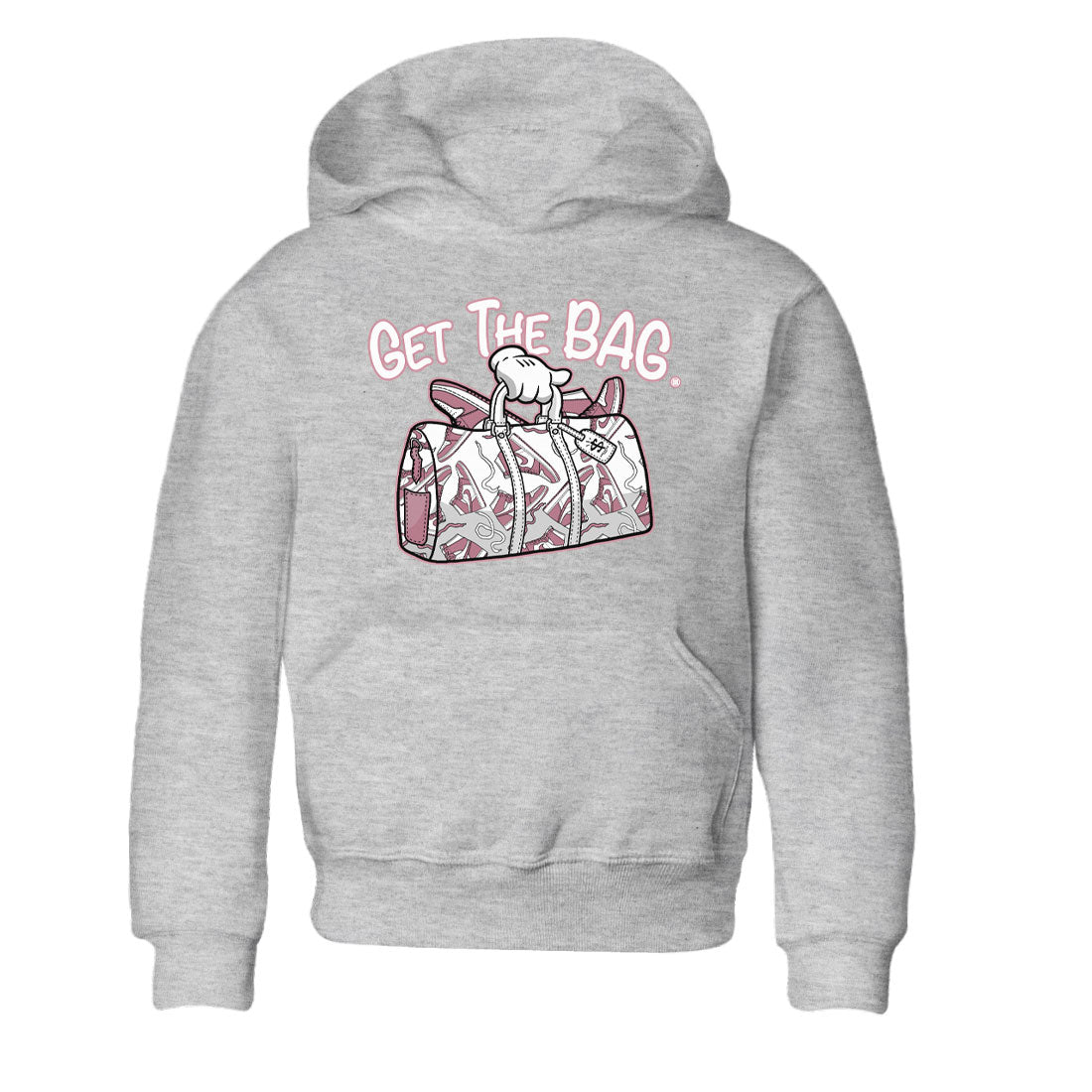 Air Jordan 1 Mauve shirt to match jordans Get The Bag crew neck streetwear t-shirt AJ1 High OG Mauve Drip Gear Zone Crew Neck Sneaker Matching TeeBaby Toddler Heather Grey 2 Sneaker Matching Tee