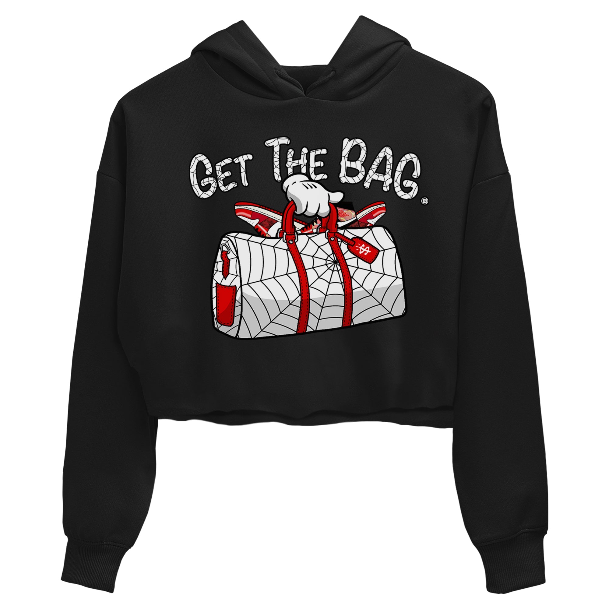 Air Jordan 1 Spider Man Sneaker Match Tees Get The Bag t shirt Air Jordan 1 x Spider Man Shirts Women's Shirts Black 2