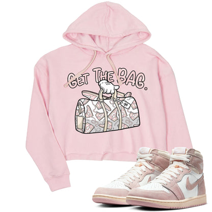 Air Jordan 1 Washed Pink Sneaker Match Tees Get The Bag Streetwear Sneaker Shirt Air Jordan 1 High OG WMNS Washed Pink Tees Women's Shirts Pink 1