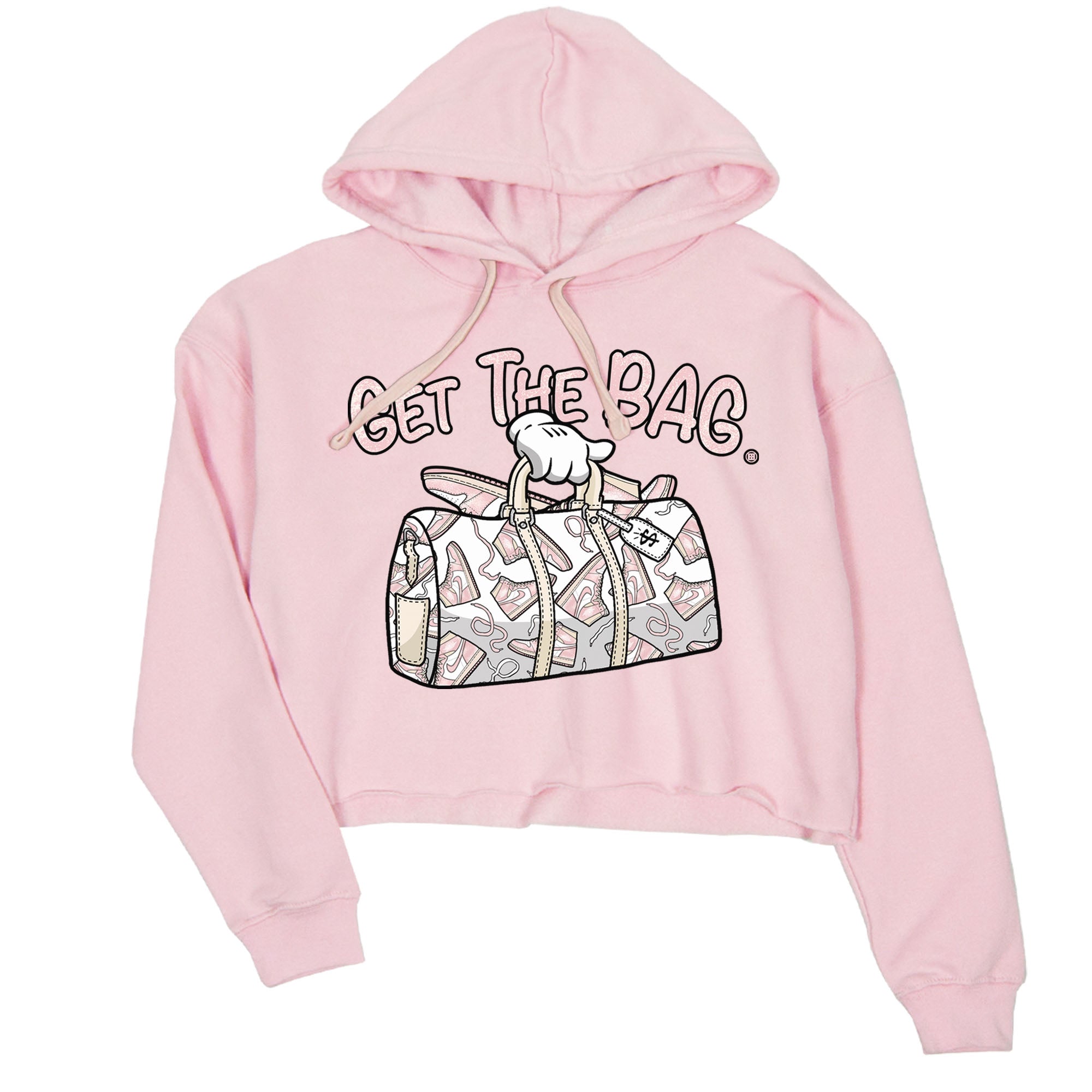 Air Jordan 1 Washed Pink Sneaker Match Tees Get The Bag Streetwear Sneaker Shirt Air Jordan 1 High OG WMNS Washed Pink Tees Women's Shirts Pink 2