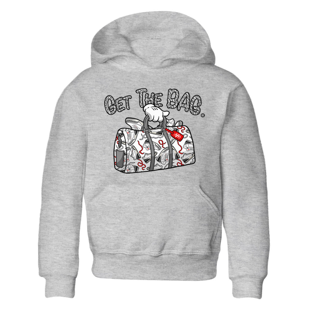 Air Jordan 3 White Cement Shirt To Match Jordans Get The Bag Sneaker Tees Air Jordan 3 Retro White Cement Drip Gear Zone Sneaker Matching Clothing Kids Shirts Heather Grey 2