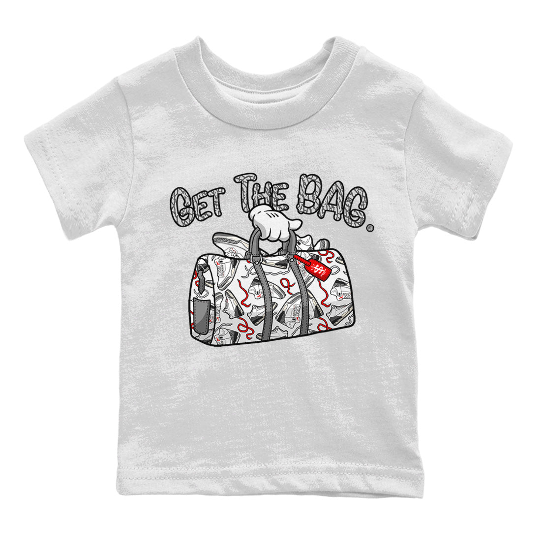 Air Jordan 3 White Cement Shirt To Match Jordans Get The Bag Sneaker Tees Air Jordan 3 Retro White Cement Drip Gear Zone Sneaker Matching Clothing Kids Shirts White 2