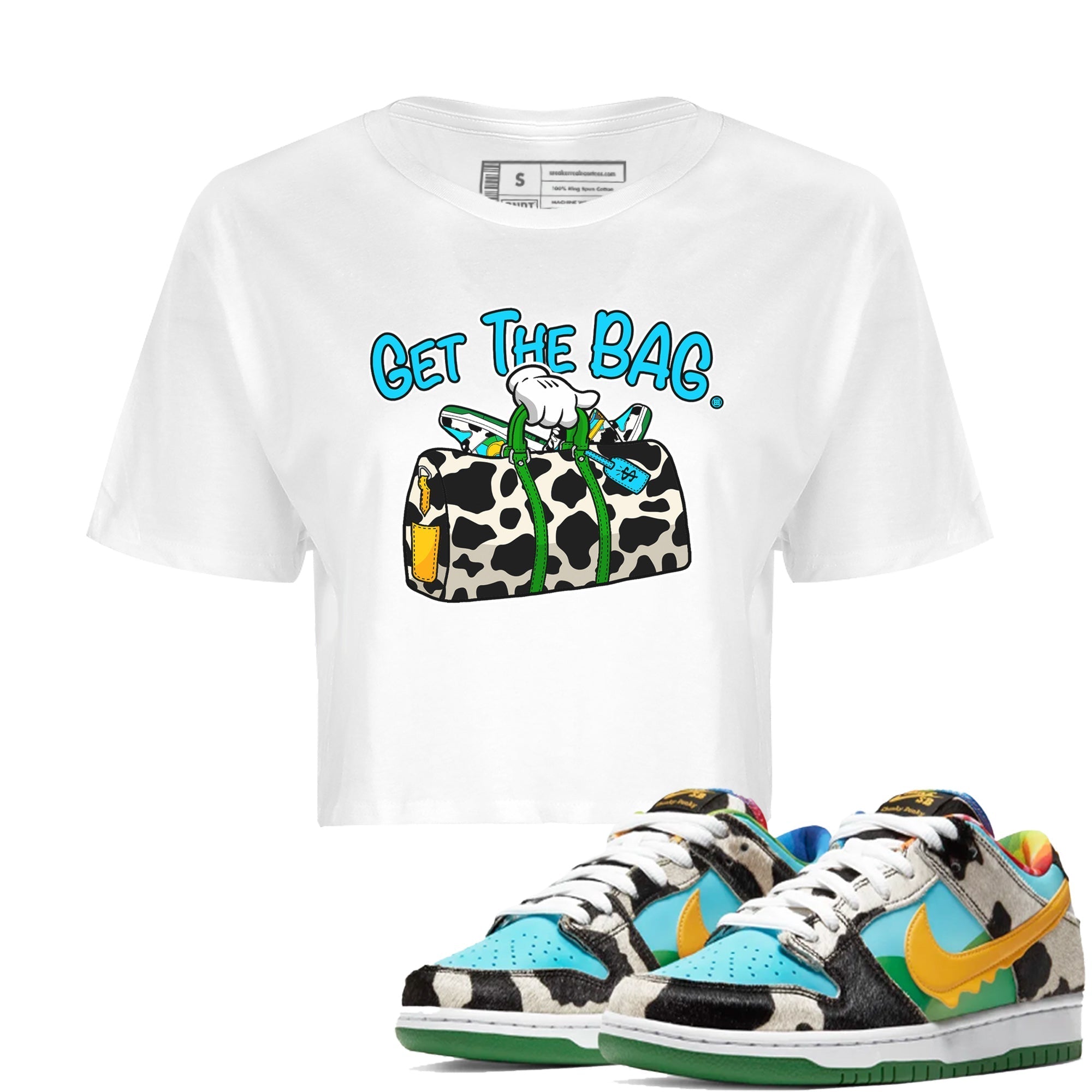 Dunk Chunky Dunky Tee Get The Bag Streetwear Sneaker Shirt Dunk Chunky Dunky Sneaker Release Tees Women's Shirts White 1