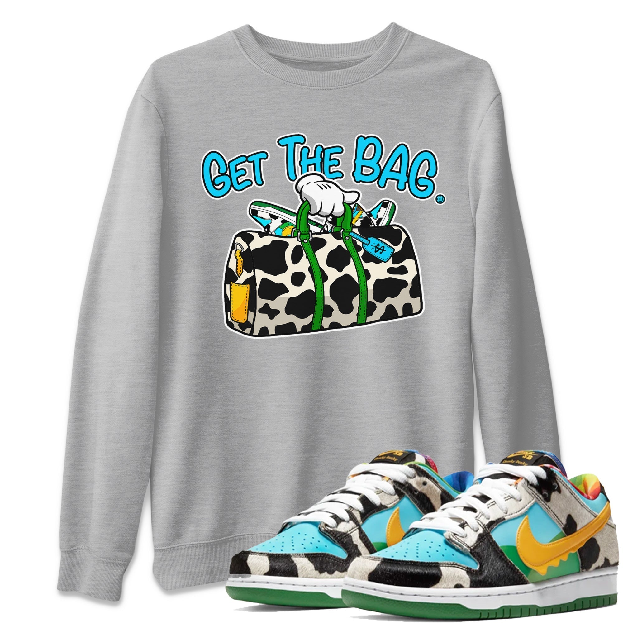 Dunk Chunky Dunky Tee Get The Bag Streetwear Sneaker Shirt Dunk Chunky Dunky Sneaker Release Tees Unisex Shirts Heather Grey 1