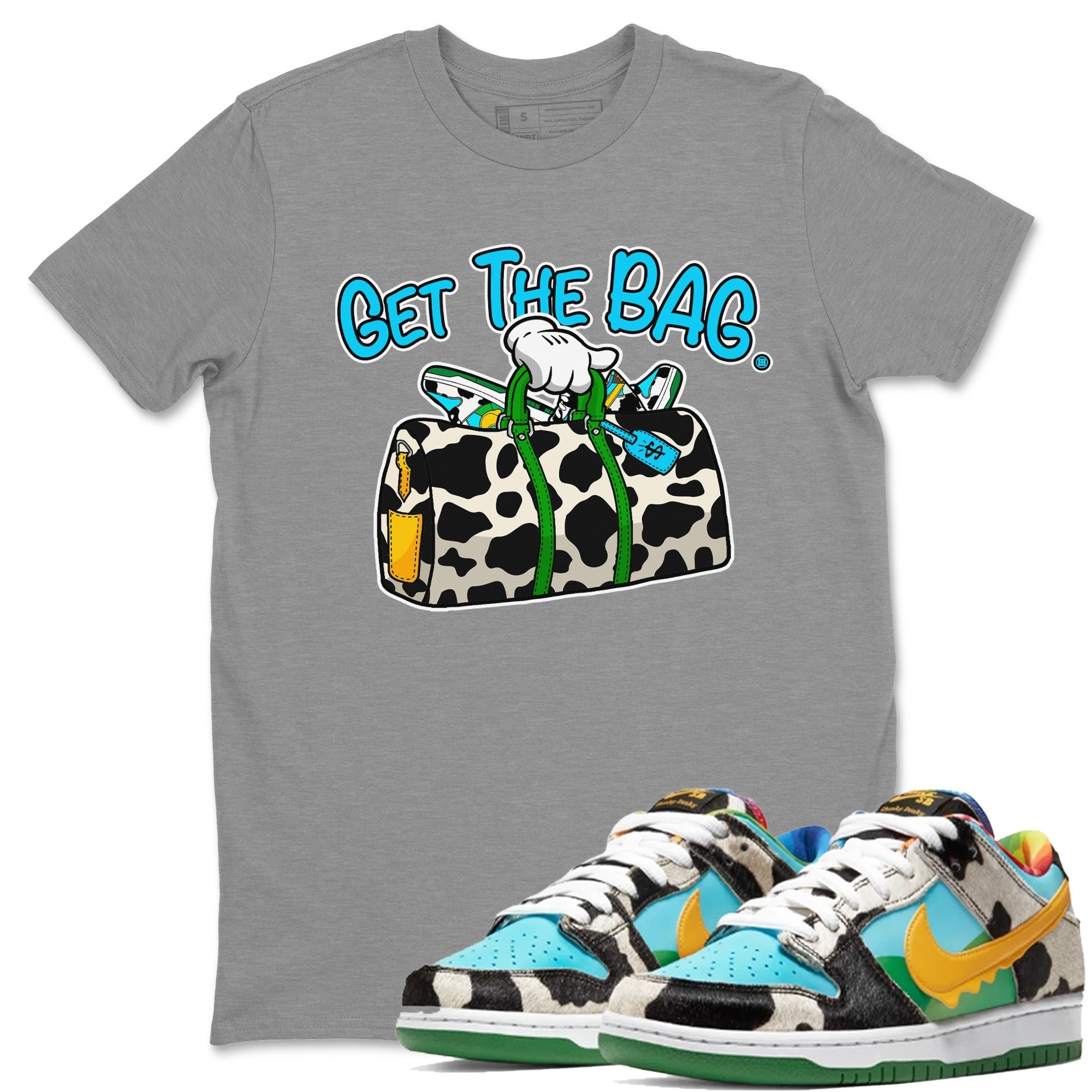 Dunk Chunky Dunky Tee Get The Bag Streetwear Sneaker Shirt Dunk Chunky Dunky Sneaker Release Tees Unisex Shirts Heather Grey 1