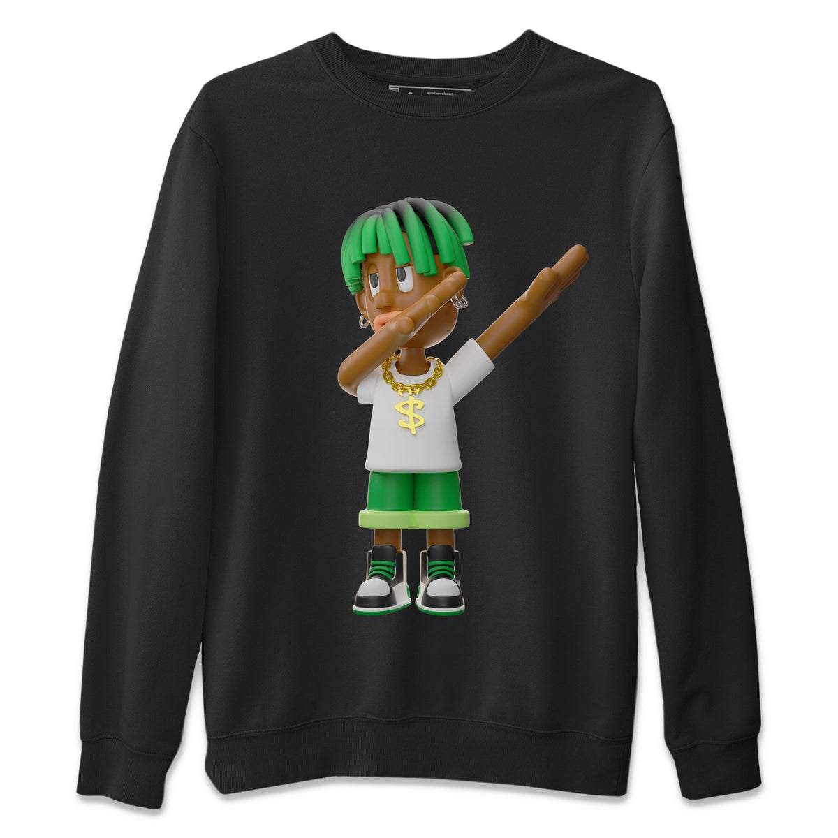 Air Jordan 1 Celtics Sneaker Tees Drip Gear Zone Get'em Boy Sneaker Tees AJ1 High OG Lucky Green Shirt Unisex Shirts Black 2