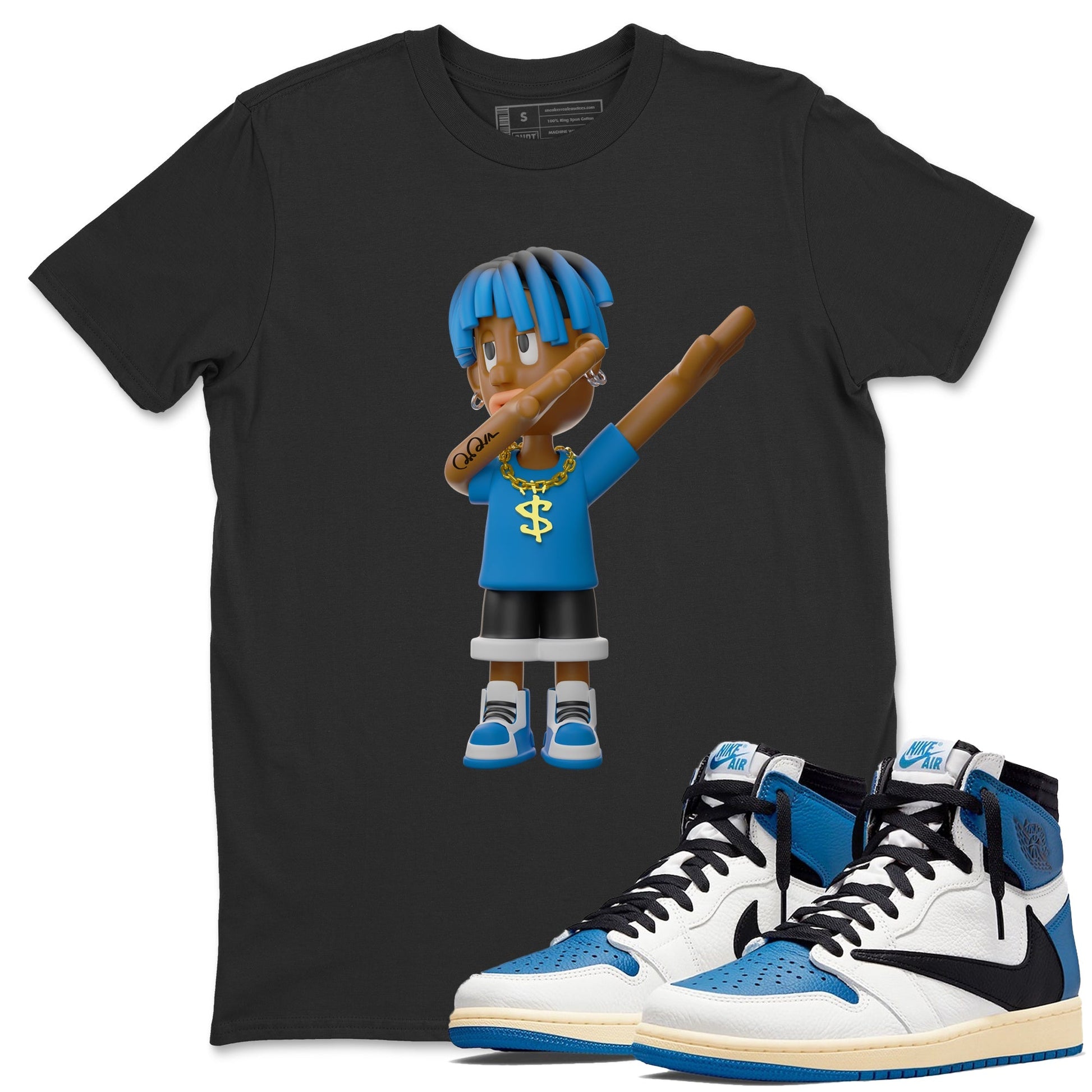 Air Jordan 1 Travis Scott Fragment Sneaker Tees Drip Gear Zone Get'em Boy Sneaker Tees AJ1 OG High Travis Scott Fragment Shirt Unisex Shirts Black 1