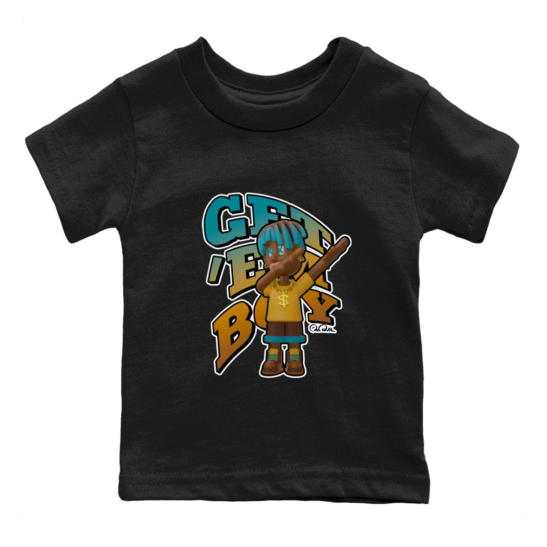 Air Jordan 4 Cacao Wow shirt to match jordans Get'em Boy Streetwear Sneaker Shirt AJ4 Cacao Wow Drip Gear Zone Sneaker Matching Clothing Baby Toddler Black 2 T-Shirt