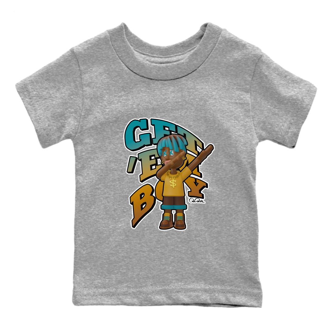 Air Jordan 4 Cacao Wow shirt to match jordans Get'em Boy Streetwear Sneaker Shirt AJ4 Cacao Wow Drip Gear Zone Sneaker Matching Clothing Baby Toddler Heather Grey 2 T-Shirt