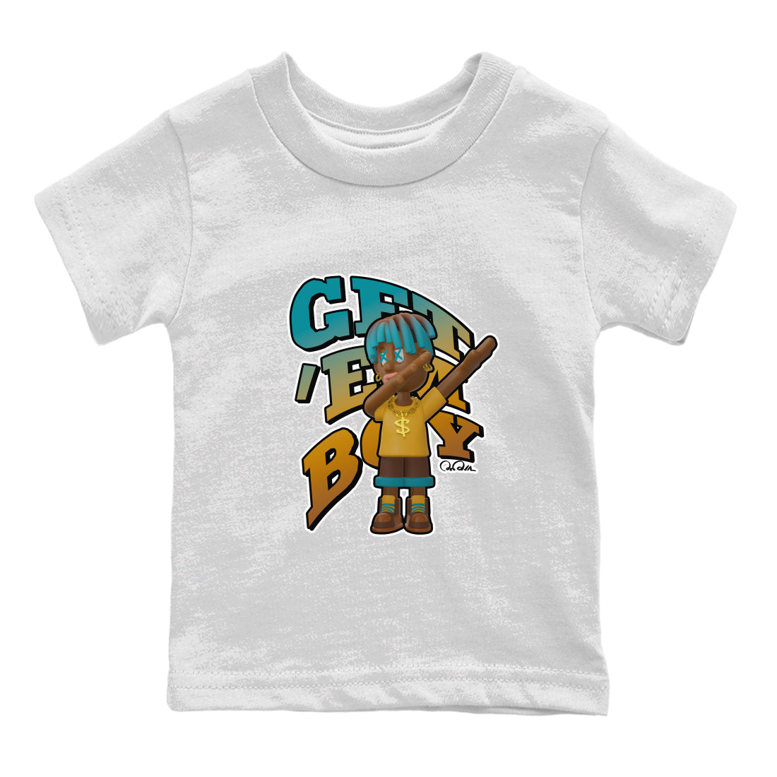 Air Jordan 4 Cacao Wow shirt to match jordans Get'em Boy Streetwear Sneaker Shirt AJ4 Cacao Wow Drip Gear Zone Sneaker Matching Clothing Baby Toddler White 2 T-Shirt
