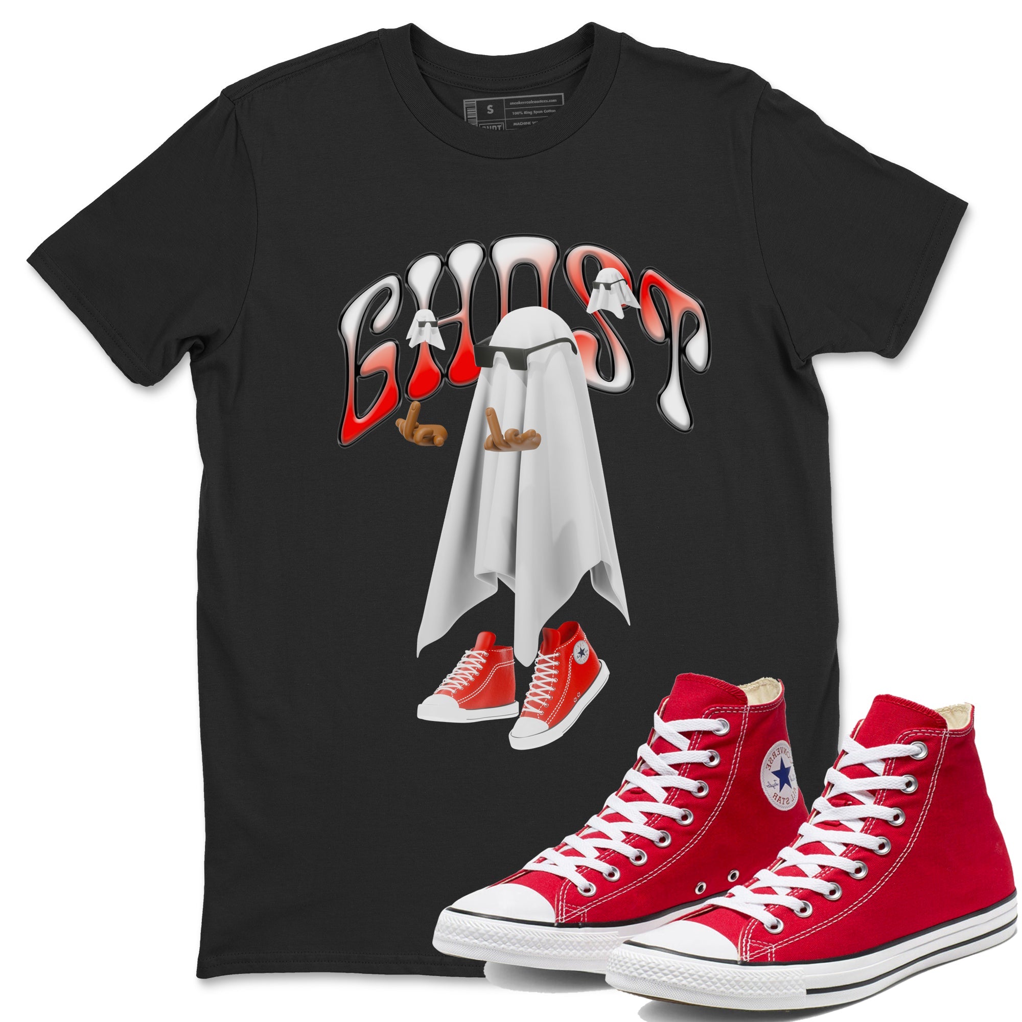 Converse High Top Red shirt to match sneakers Ghost Gang sneaker tees Shoes Match Converse High Top Red Drip Gear Zone Sneaker Tee Unisex Black 1 T-Shirt
