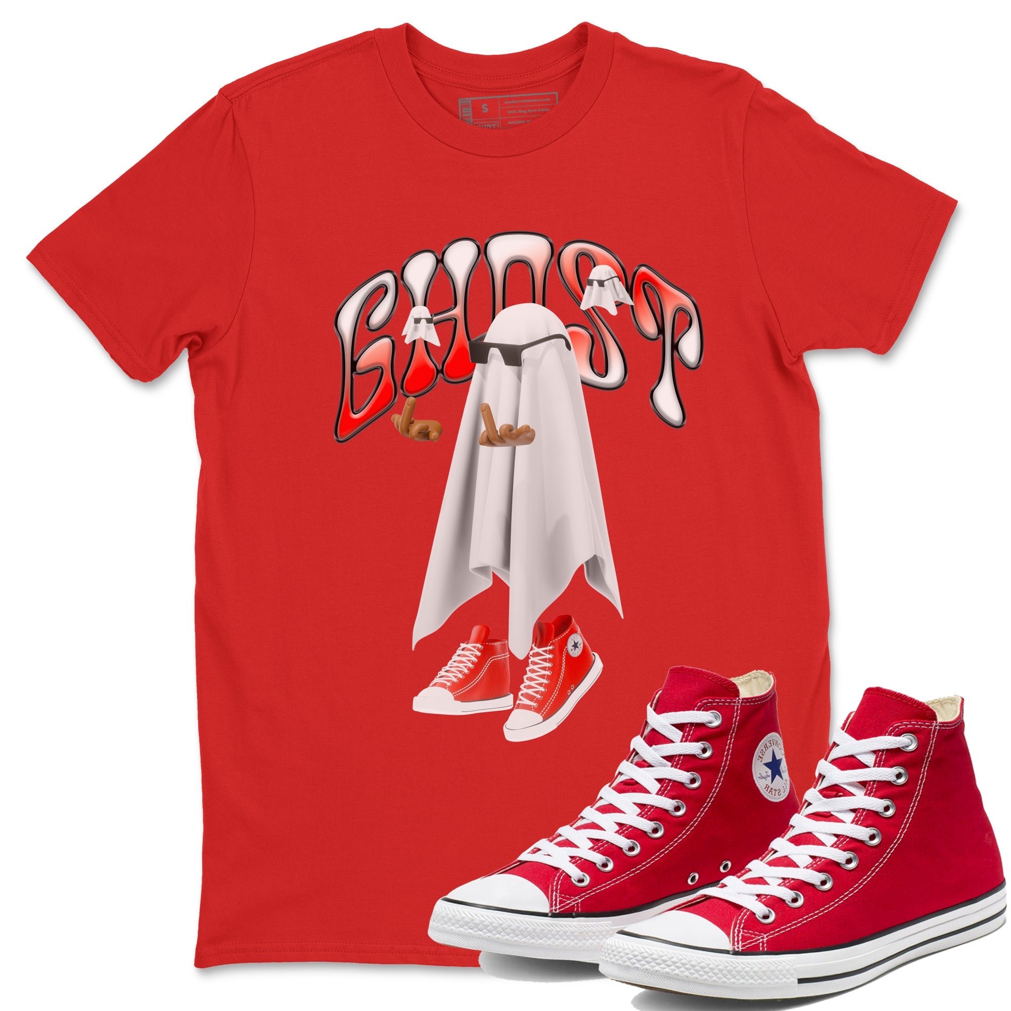 Converse High Top Red shirt to match sneakers Ghost Gang sneaker tees Shoes Match Converse High Top Red Drip Gear Zone Sneaker Tee Unisex Red 1 T-Shirt