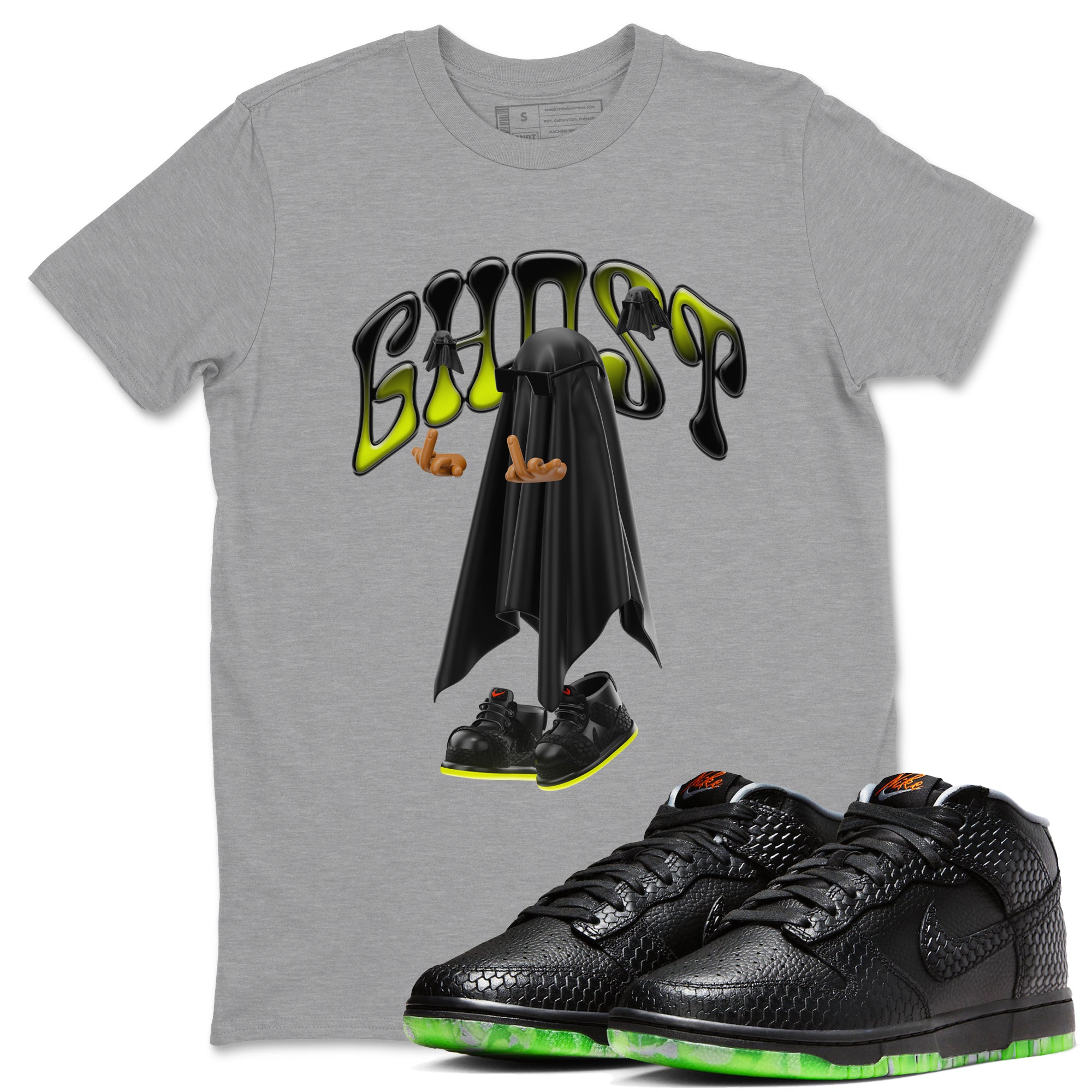 Dunk Halloween shirt to match jordans Ghost Gang sneaker tees halloween horror nights Nike Dunk Halloween Drip Gear Zone Unisex Crew Neck Tee Heather Grey 1 T-Shirt
