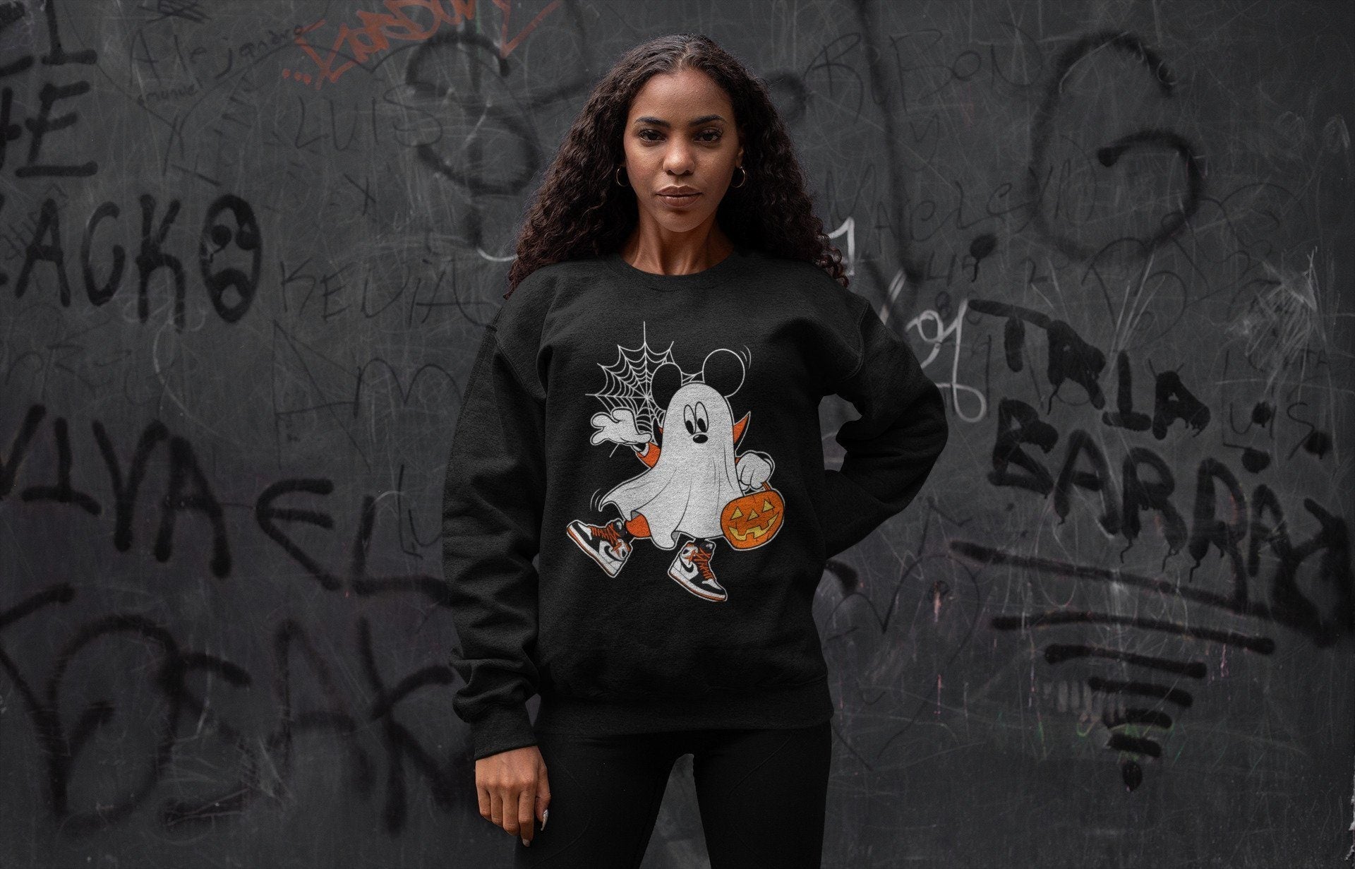 Jordan 1 Electro Orange Sneaker Matching T-Shirt Ghost Mouse Sneaker Tees Jordan 1 Electro Orange Sneaker Release Tees Crew Neck Tees