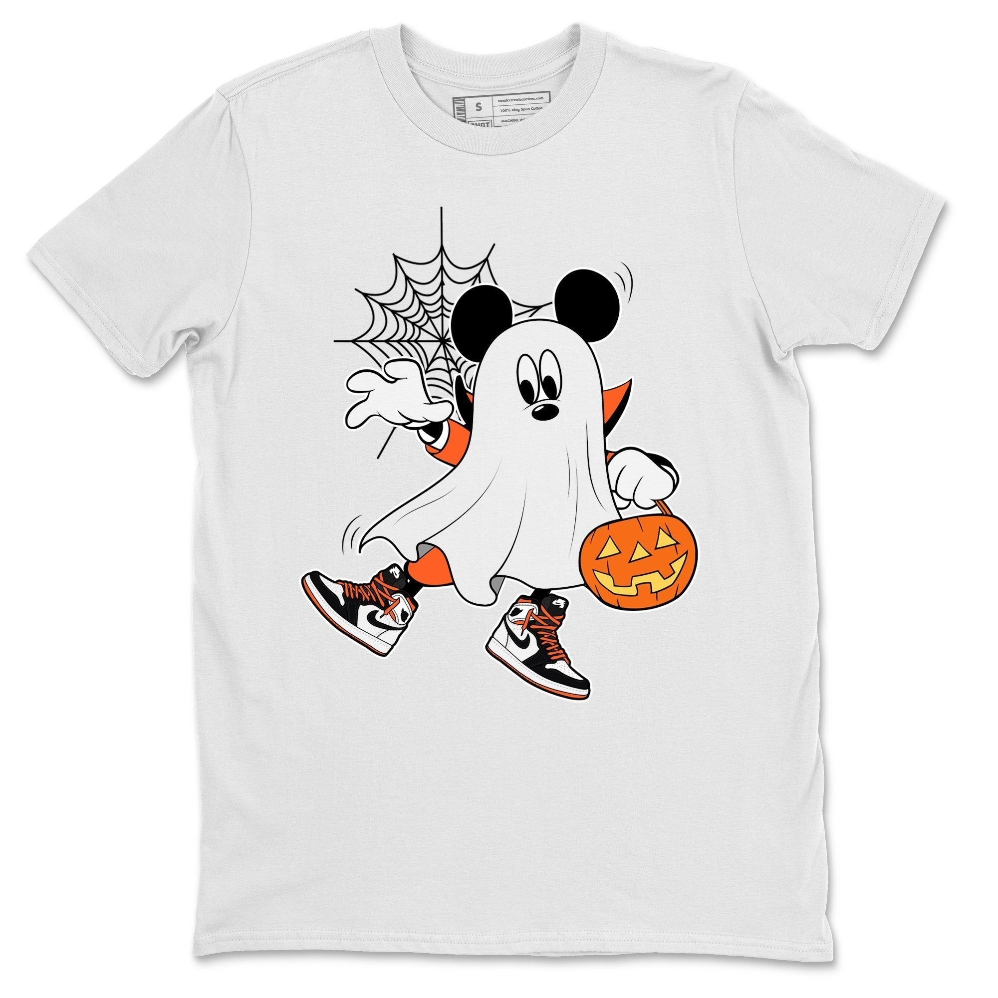 Jordan 1 Electro Orange Sneaker Matching T-Shirt Ghost Mouse Sneaker Tees Jordan 1 Electro Orange Sneaker Release Tees Crew Neck Tees