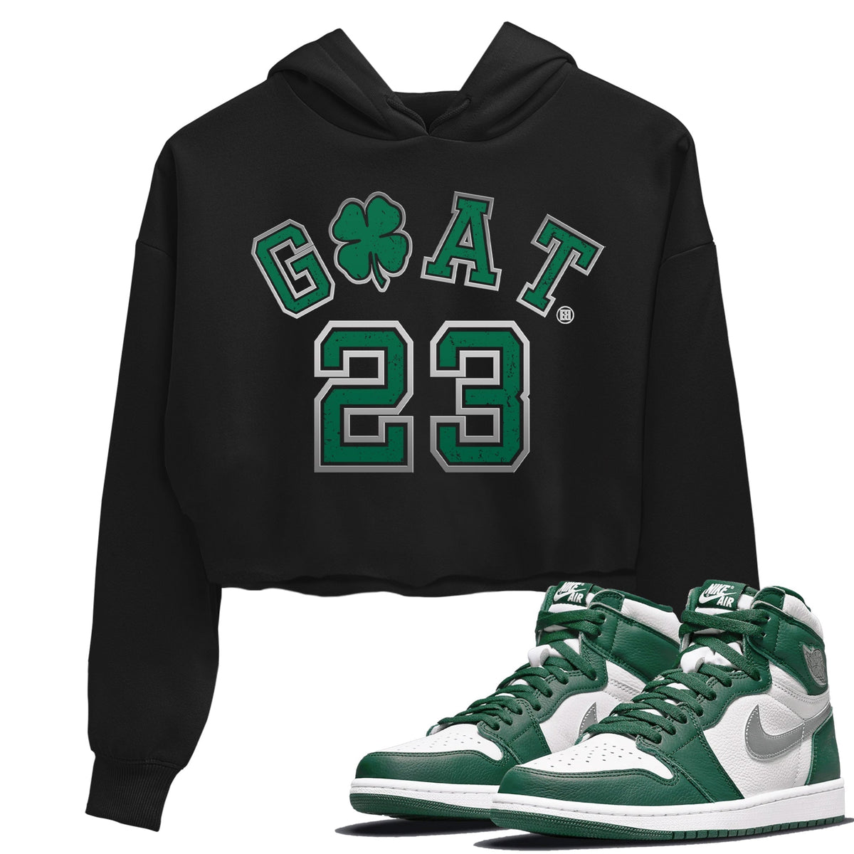 Jordan 1 Gorge Green Sneaker Matching T-Shirt Goat 23 Sneaker Tees Jordan 1 Gorge Green Sneaker Release Tees Women's Shirts