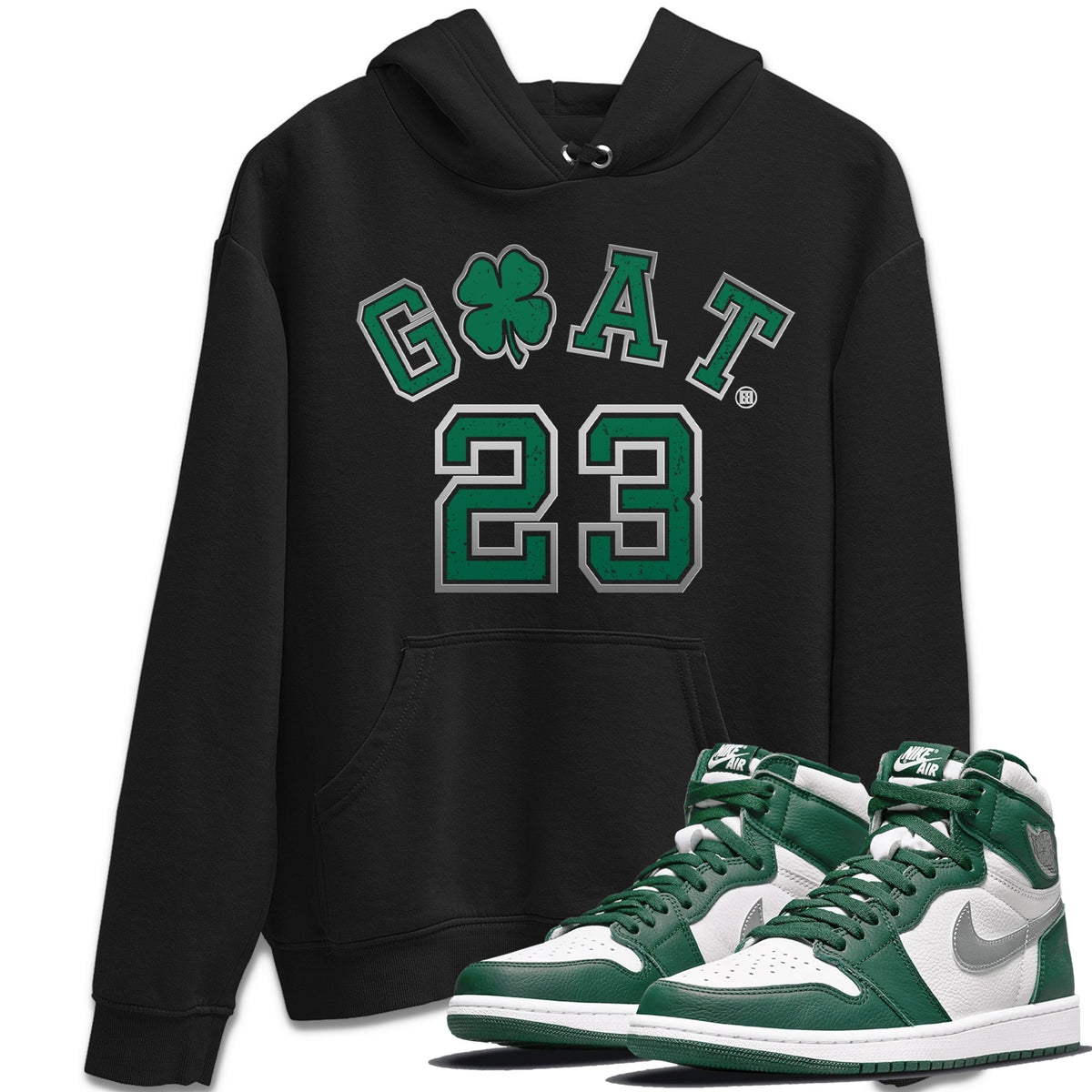 Jordan 1 Gorge Green Sneaker Matching T-Shirt Goat 23 Sneaker Tees Jordan 1 Gorge Green Sneaker Release Tees Crew Neck Tees