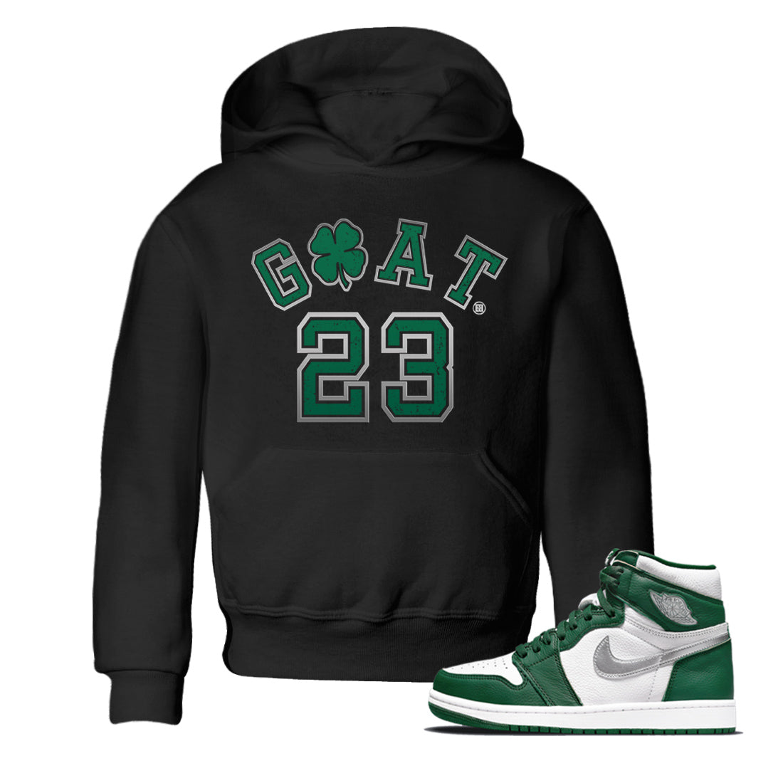Jordan 1 Gorge Green Sneaker Matching T-Shirt Goat 23 Sneaker Tees Jordan 1 Gorge Green Sneaker Release Tees Kids Shirts