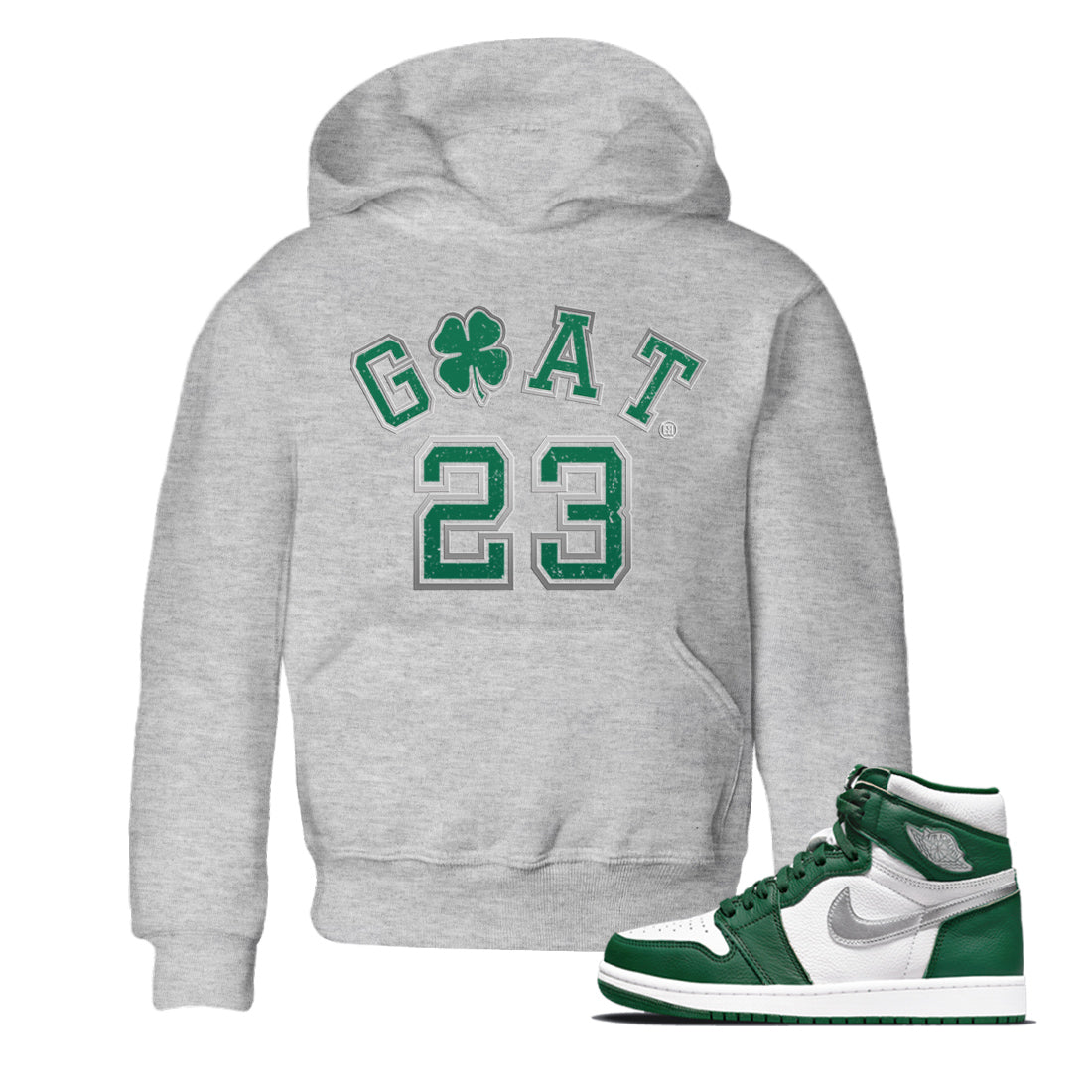 Jordan 1 Gorge Green Sneaker Matching T-Shirt Goat 23 Sneaker Tees Jordan 1 Gorge Green Sneaker Release Tees Kids Shirts