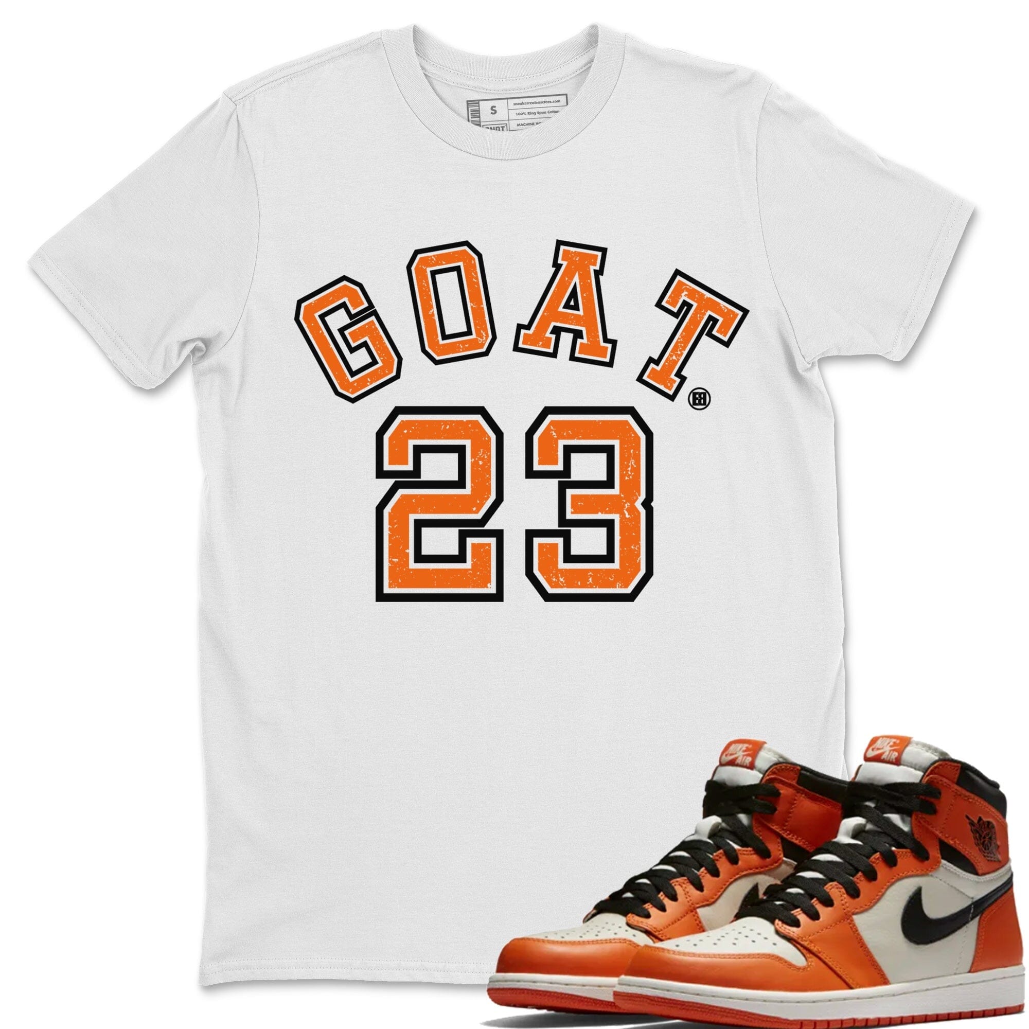 Jordan 1 Shattered Backboard Away Sneaker Matching T-Shirt Goat 23 Sneaker Tees Jordan 1 Shattered Backboard Away Sneaker Release Tees Crew Neck Tees