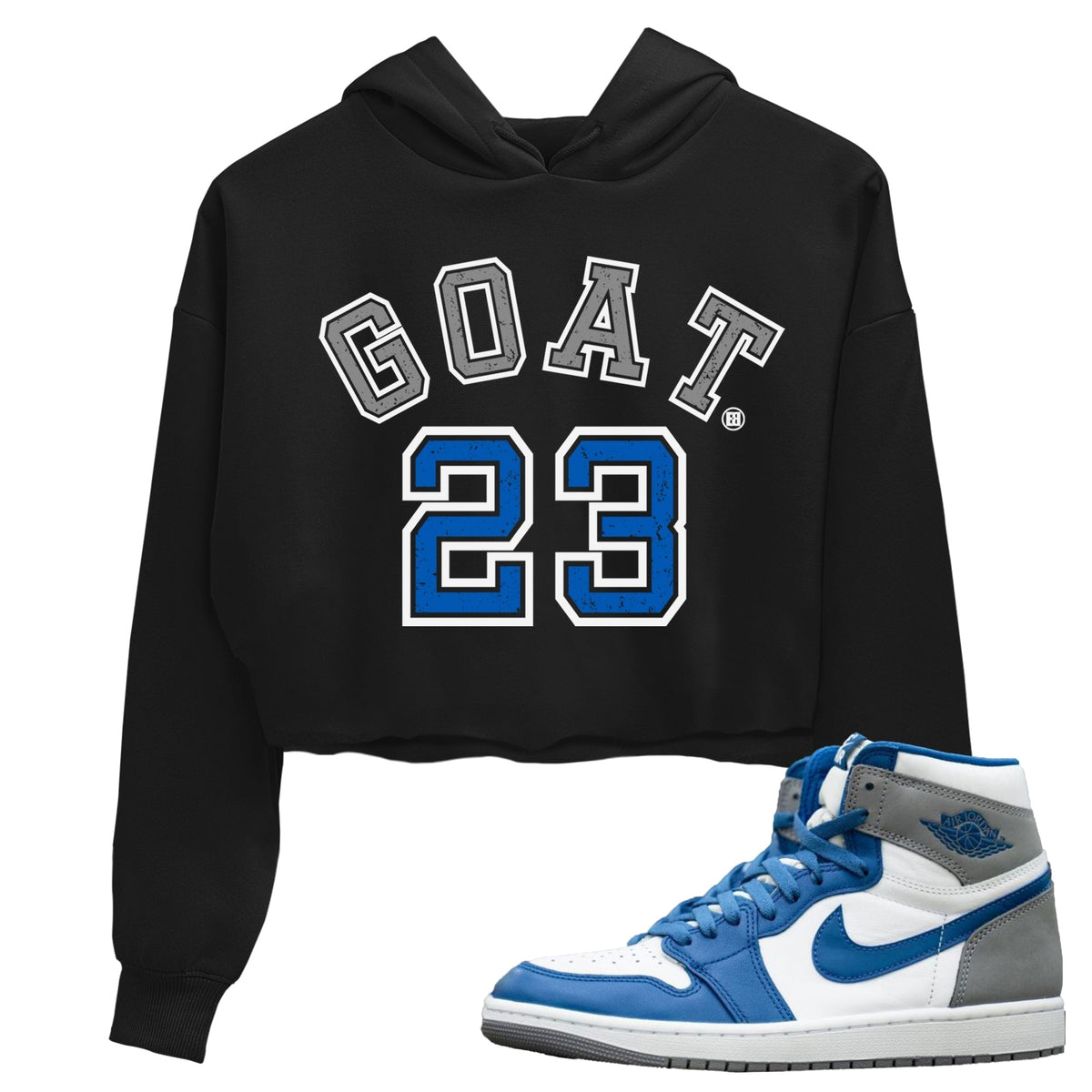 Jordan 1 True Blue Sneaker Matching T-Shirt Goat 23 Sneaker Tees Jordan 1 True Blue Sneaker Release Tees Women's Shirts
