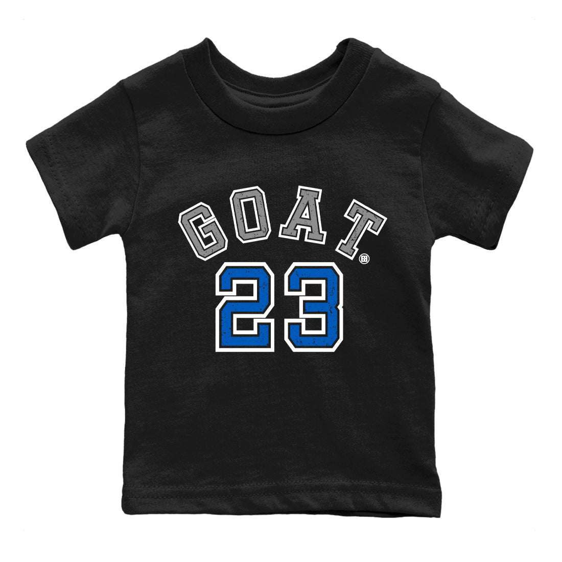 Jordan 1 True Blue Sneaker Matching T-Shirt Goat 23 Sneaker Tees Jordan 1 True Blue Sneaker Release Tees Kids Shirts