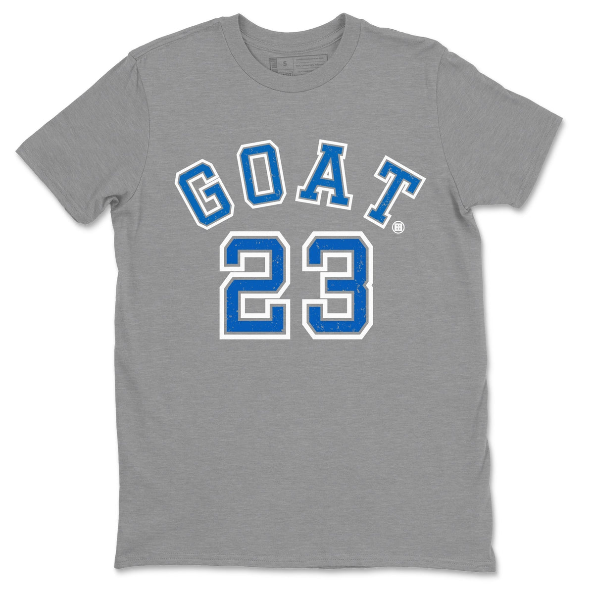 Jordan 1 True Blue Sneaker Matching T-Shirt Goat 23 Sneaker Tees Jordan 1 True Blue Sneaker Release Tees Crew Neck Tees
