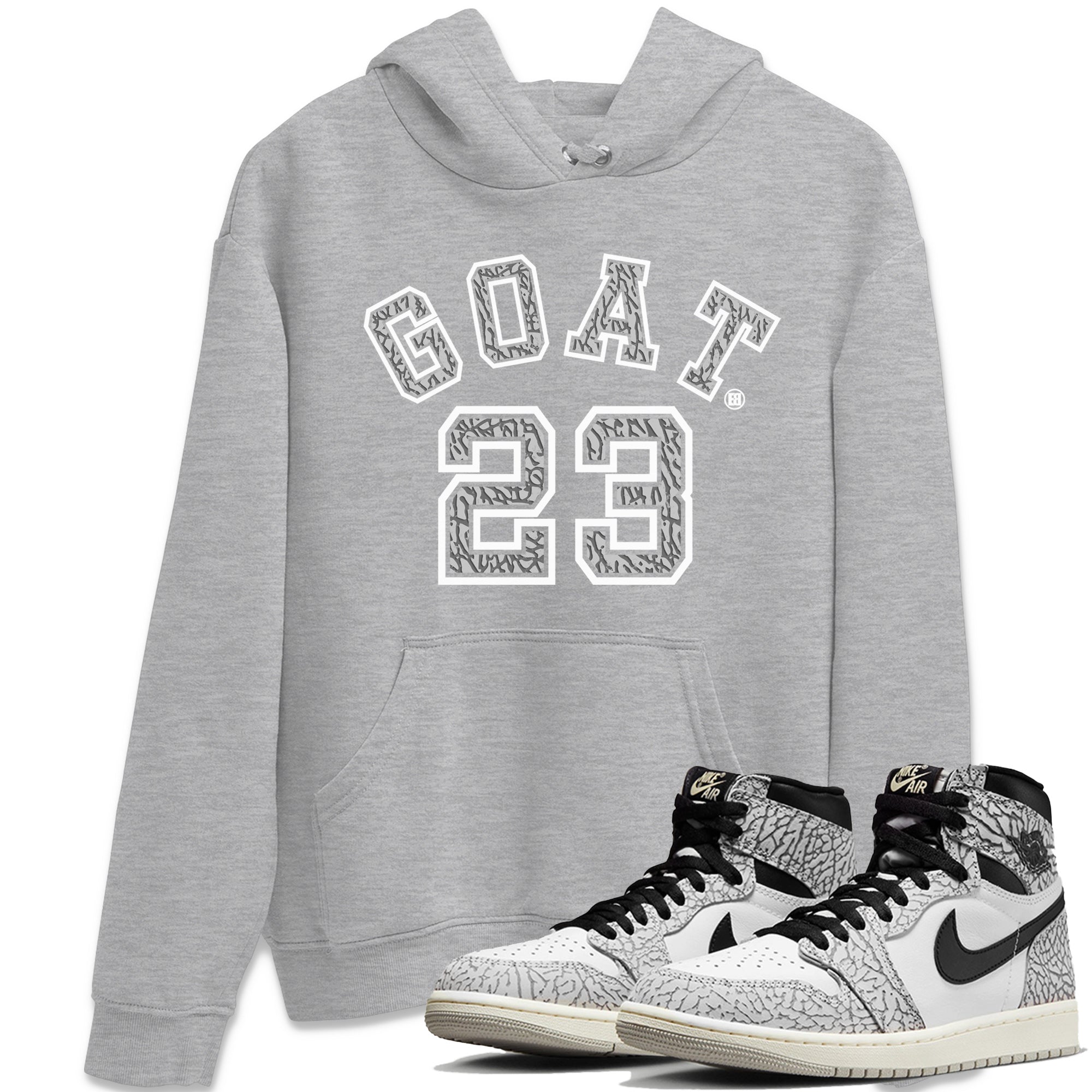 Jordan 1 White Cement Shirt To Match Jordans Goat 23 Sneaker Tees Jordan 1 White Cement Drip Gear Zone Sneaker Matching Clothing Unisex Shirts