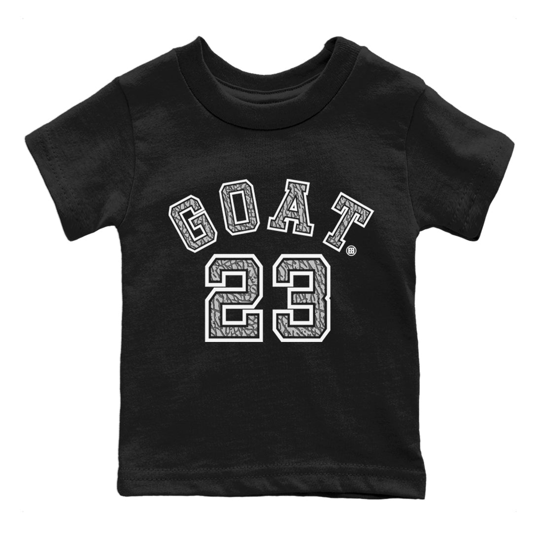Jordan 1 White Cement Sneaker Matching T-Shirt Goat 23 Sneaker Tees Jordan 1 White Cement Sneaker Release Tees Kids Shirts