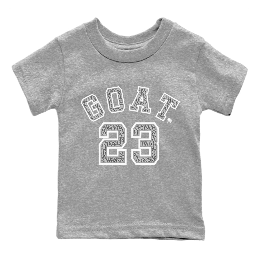 Jordan 1 White Cement Sneaker Matching T-Shirt Goat 23 Sneaker Tees Jordan 1 White Cement Sneaker Release Tees Kids Shirts