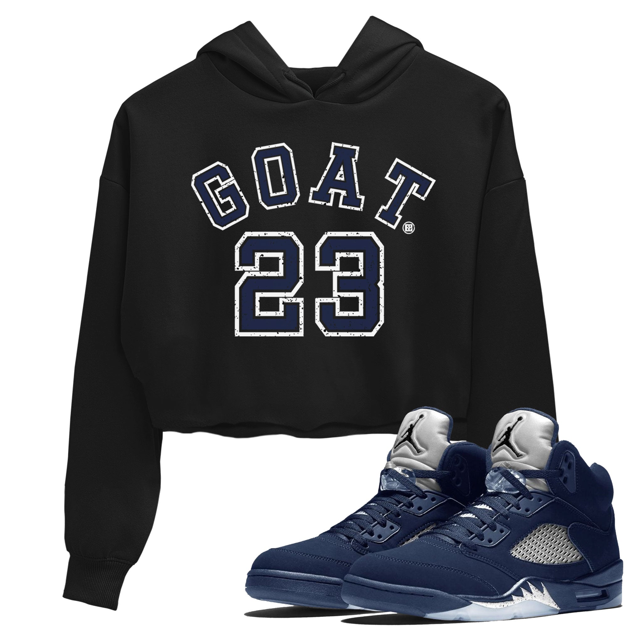 Air Jordan 5 Georgetown Sneaker Match Tees Goat 23 Streetwear Sneaker Shirt 5 Georgetown Drip Gear Zone Sneaker Matching Clothing Navy 5s Women's Shirts Black 1
