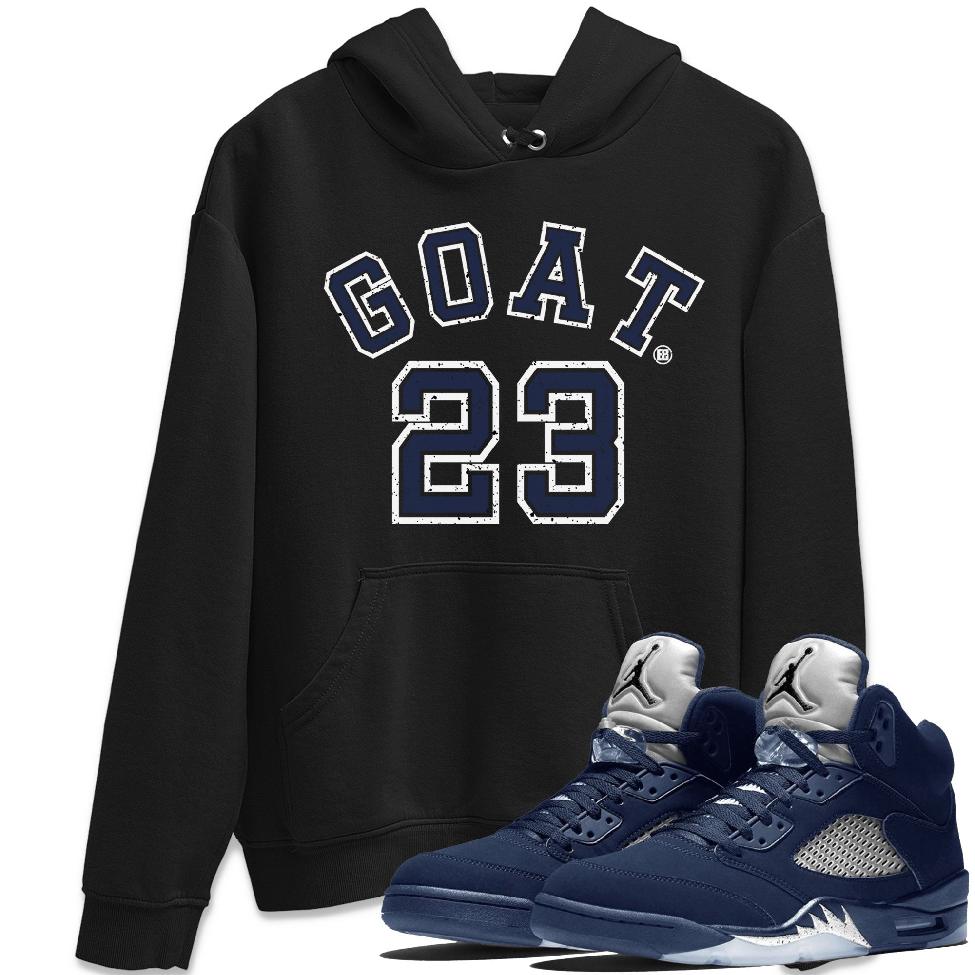 Air Jordan 5 Georgetown Sneaker Match Tees Goat 23 Streetwear Sneaker Shirt 5 Georgetown Drip Gear Zone Sneaker Matching Clothing Navy 5s Unisex Shirts Black 1