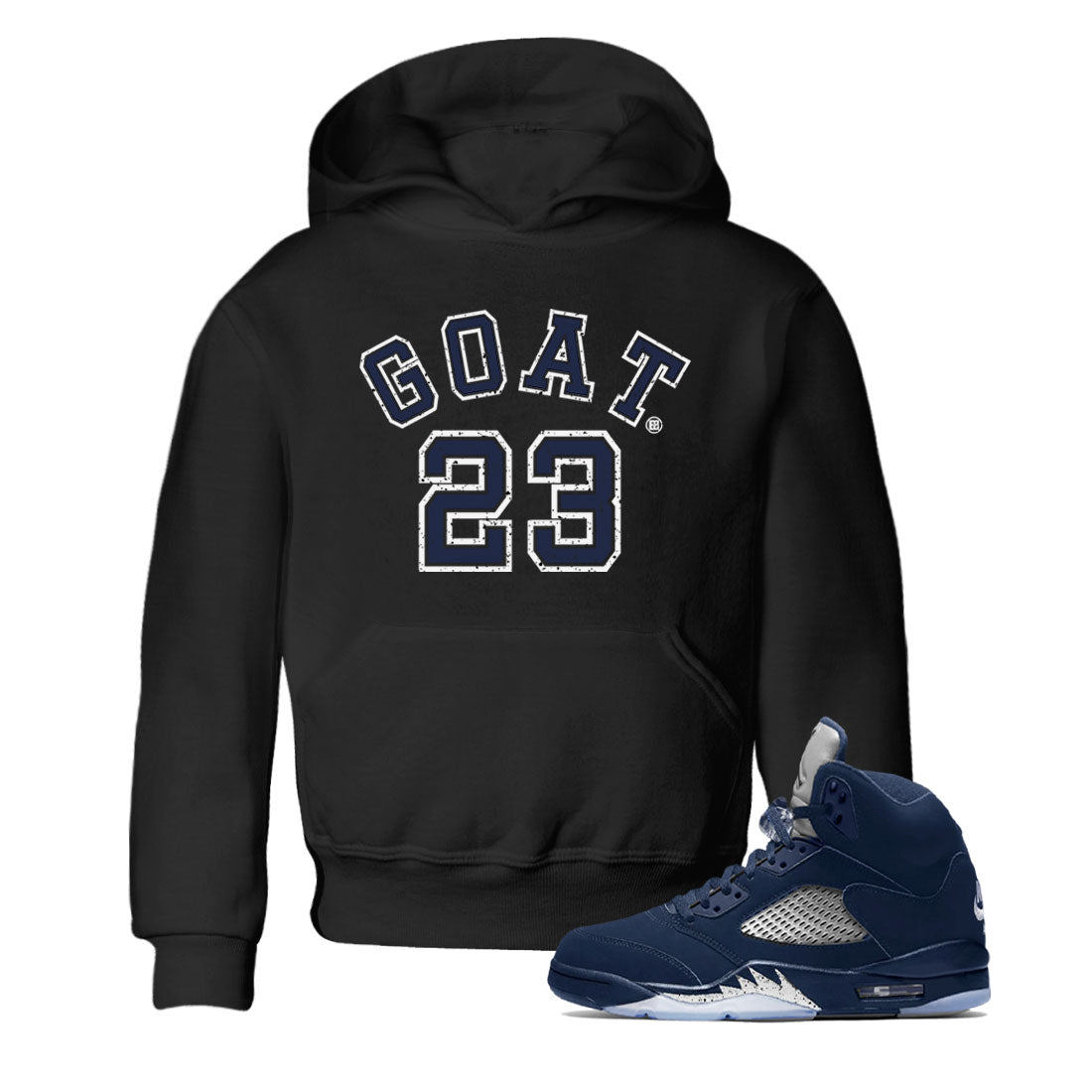 Air Jordan 5 Georgetown Sneaker Match Tees Goat 23 Streetwear Sneaker Shirt 5 Georgetown Drip Gear Zone Sneaker Matching Clothing Navy 5s Kids Shirts Black 1