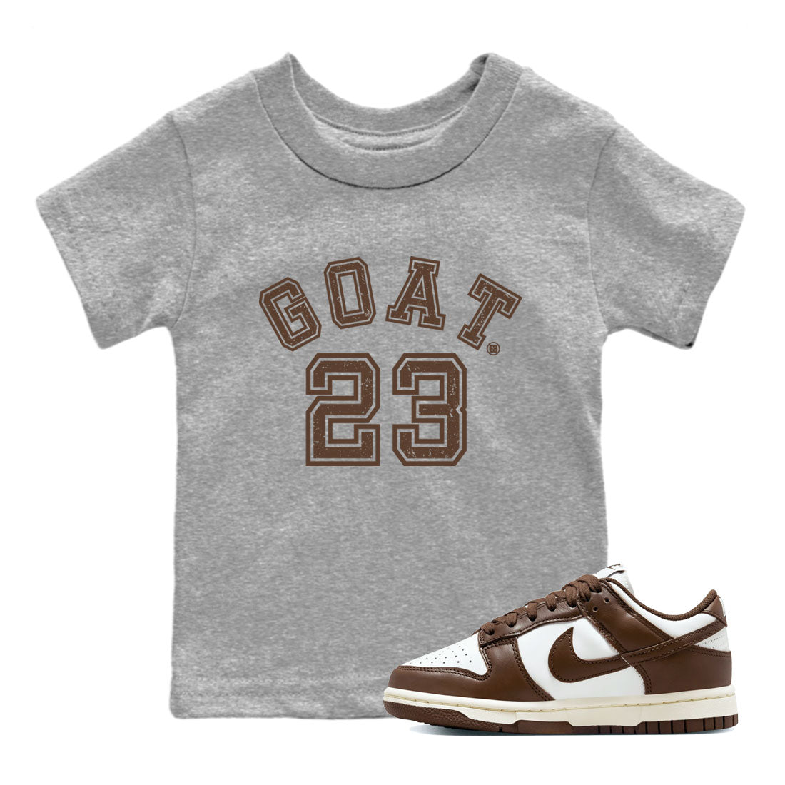 Dunk Low WMNS Cacao Wow sneaker sneaker shirt to match jordans Goat 23 sneaker match tees Dunk Cacao Wow Drip Gear Zone Baby Toddler Heather Grey 1 T-Shirt