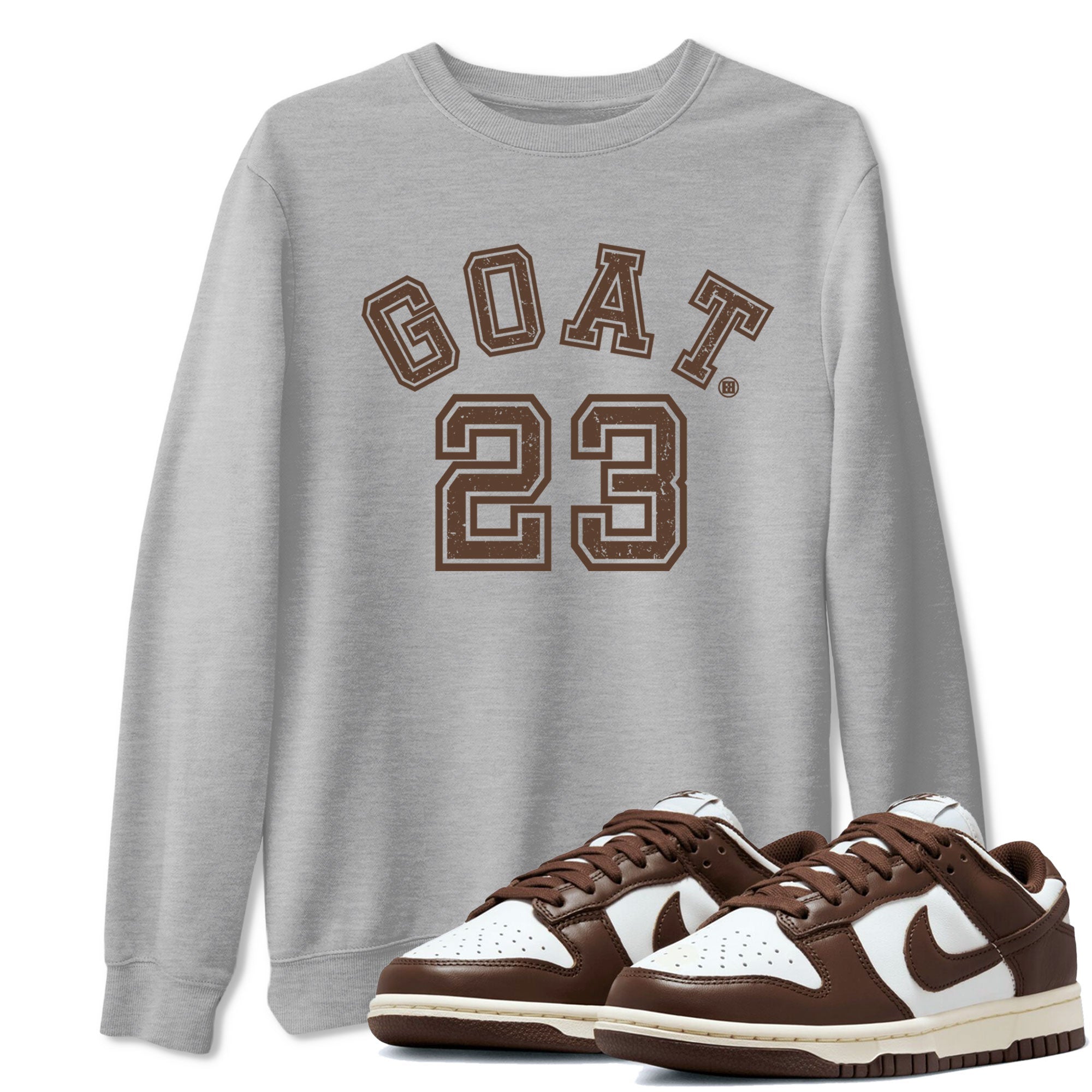 Dunk Low WMNS Cacao Wow sneaker shirt to match jordans Goat 23 sneaker tees Dunk Cacao Wow Drip Gear Zone Crew Neck Unisex Cotton Sneaker T-Shirt Heather Grey 1 T-Shirt